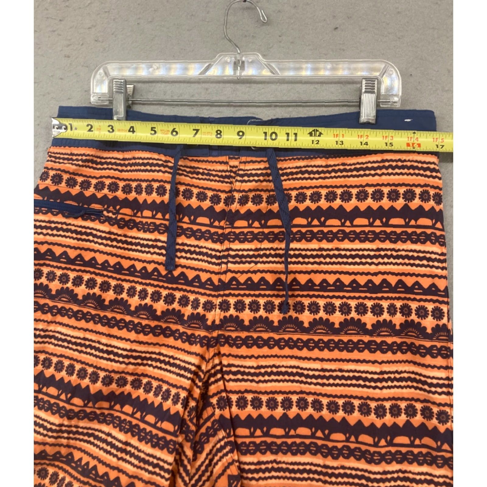 Patagonia Patagonia Mens 34 Blue Orange Tribal Swim Trunks Geometric Nylon Pockets Drawstring Lined Beach Outdoor Adults Mens Size US 34 / EU 50 - 6 Thumbnail