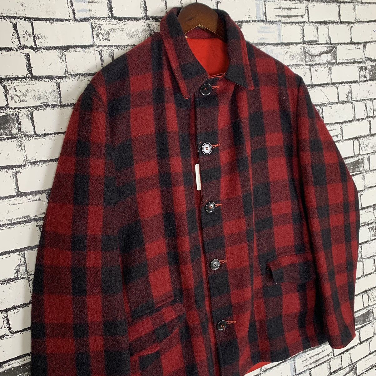 Japanese Brand × Vintage Japanese Brand Checkerboard Jacket Wool Jacket Size US L / EU 52-54 / 3 - 4 Thumbnail