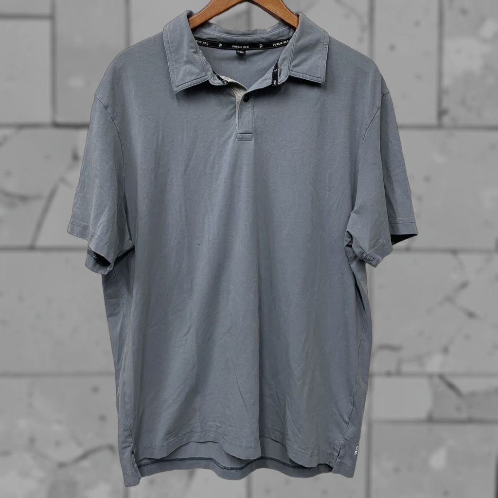 Vintage PUBLIC REC Blue Athletic Stretchy Polo 2XL Mens Size US XXL / EU 58 / 5 - 1 Thumbnail