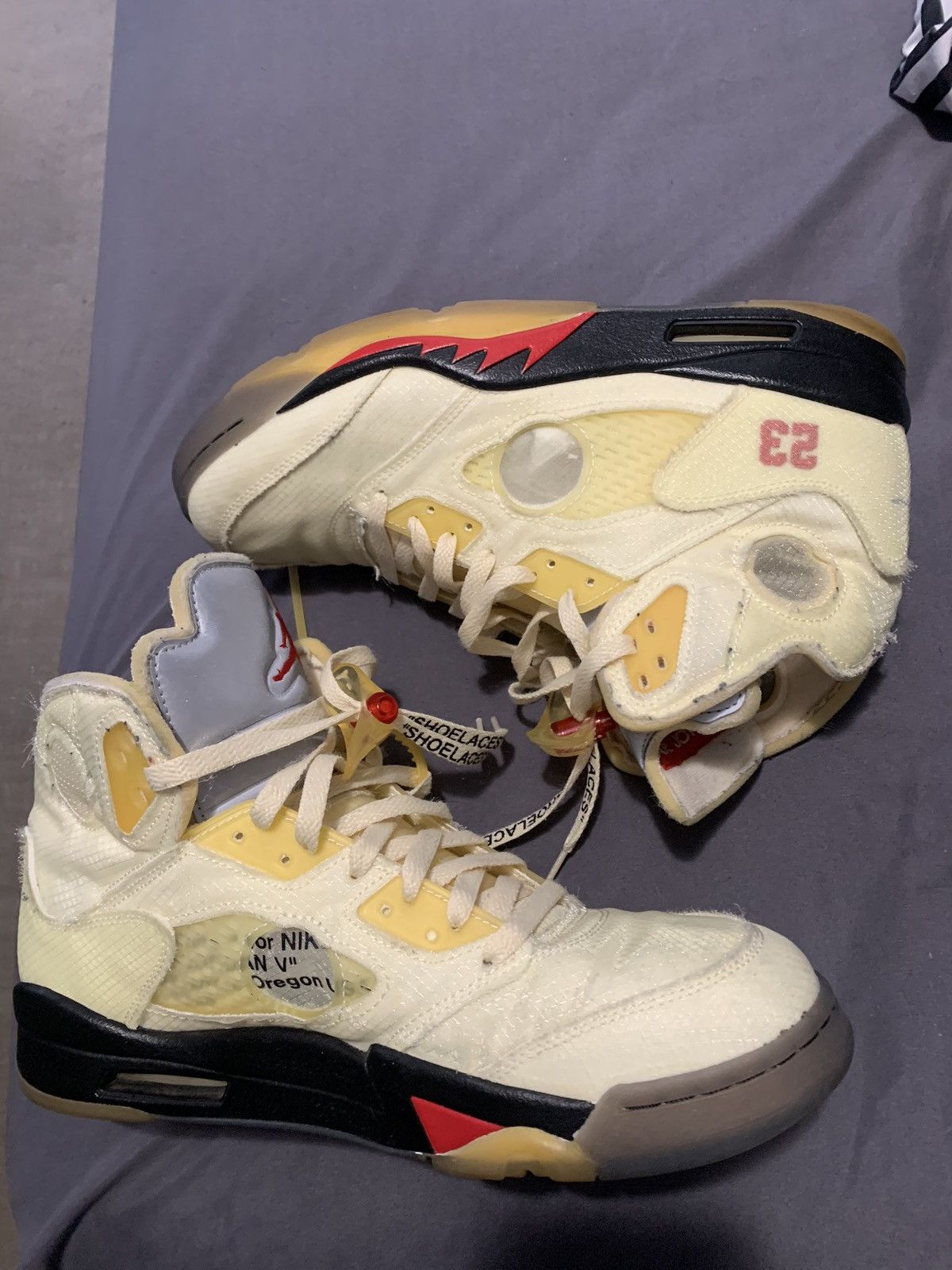 Off white Jordan 5 sail