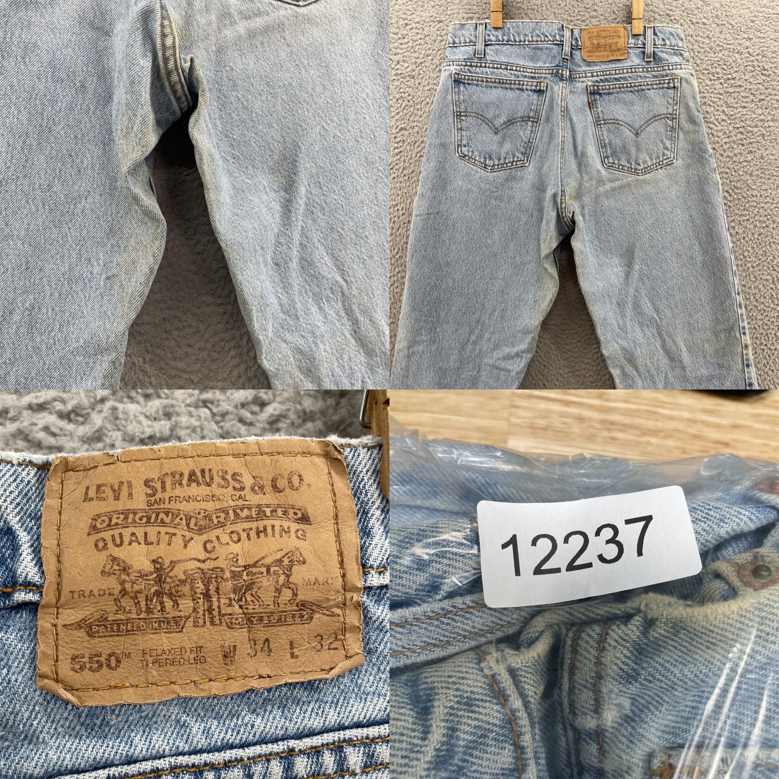 Levi's VTG Levi's 550 Jeans Men 33x30 Light Relaxed Baggy Taper Y2K 90's Workwear Levi's Jeans Men 33x30 Light Blue Vintage 80s 90s denim casual Size US 33 - 9 Thumbnail