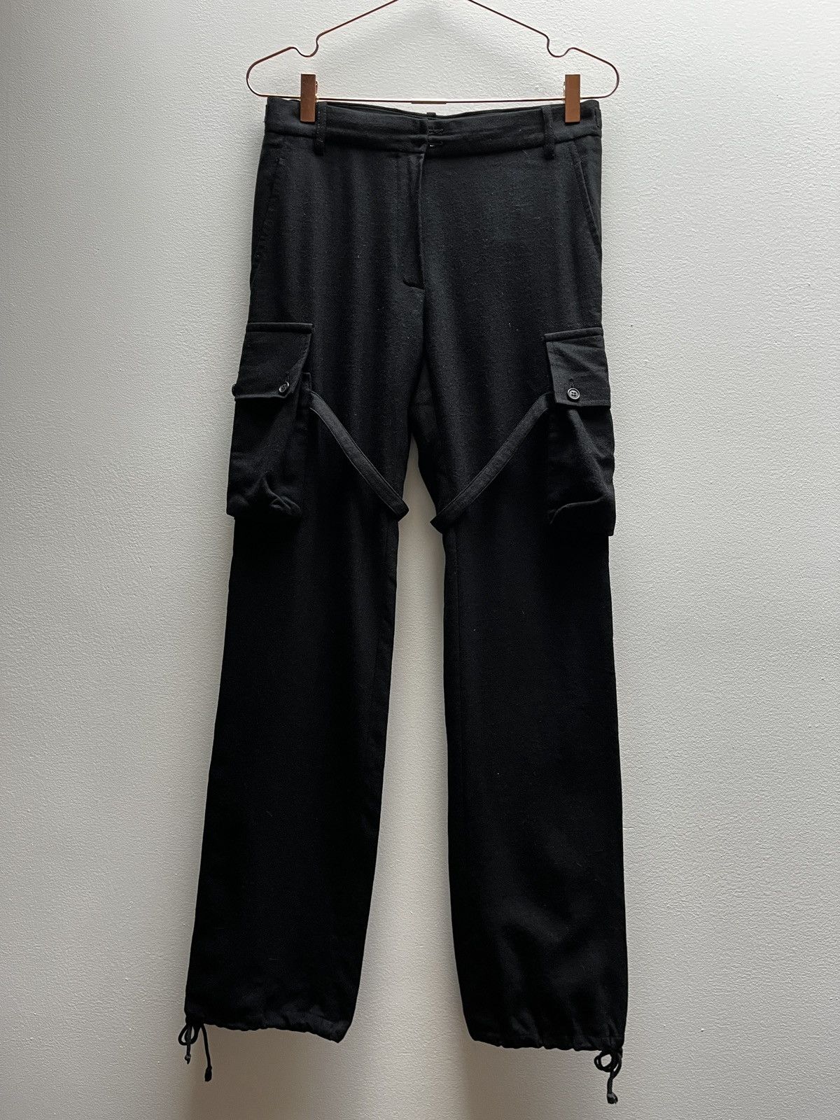 Ann Demeulemeester Ann Demeulemeester FW02 Bondage Cargo Wool Pants Size US 30 / EU 46 - 1 Thumbnail