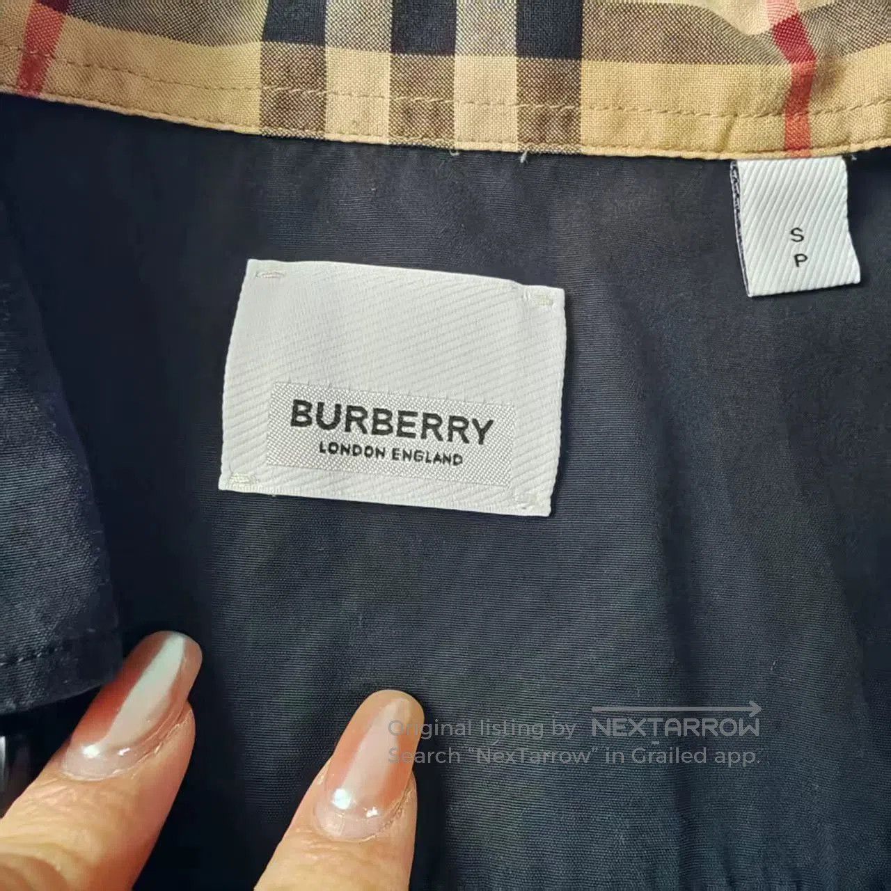 Burberry burberry long sleeve shirt with check collar. Size US M / EU 48-50 / 2 - 3 Thumbnail