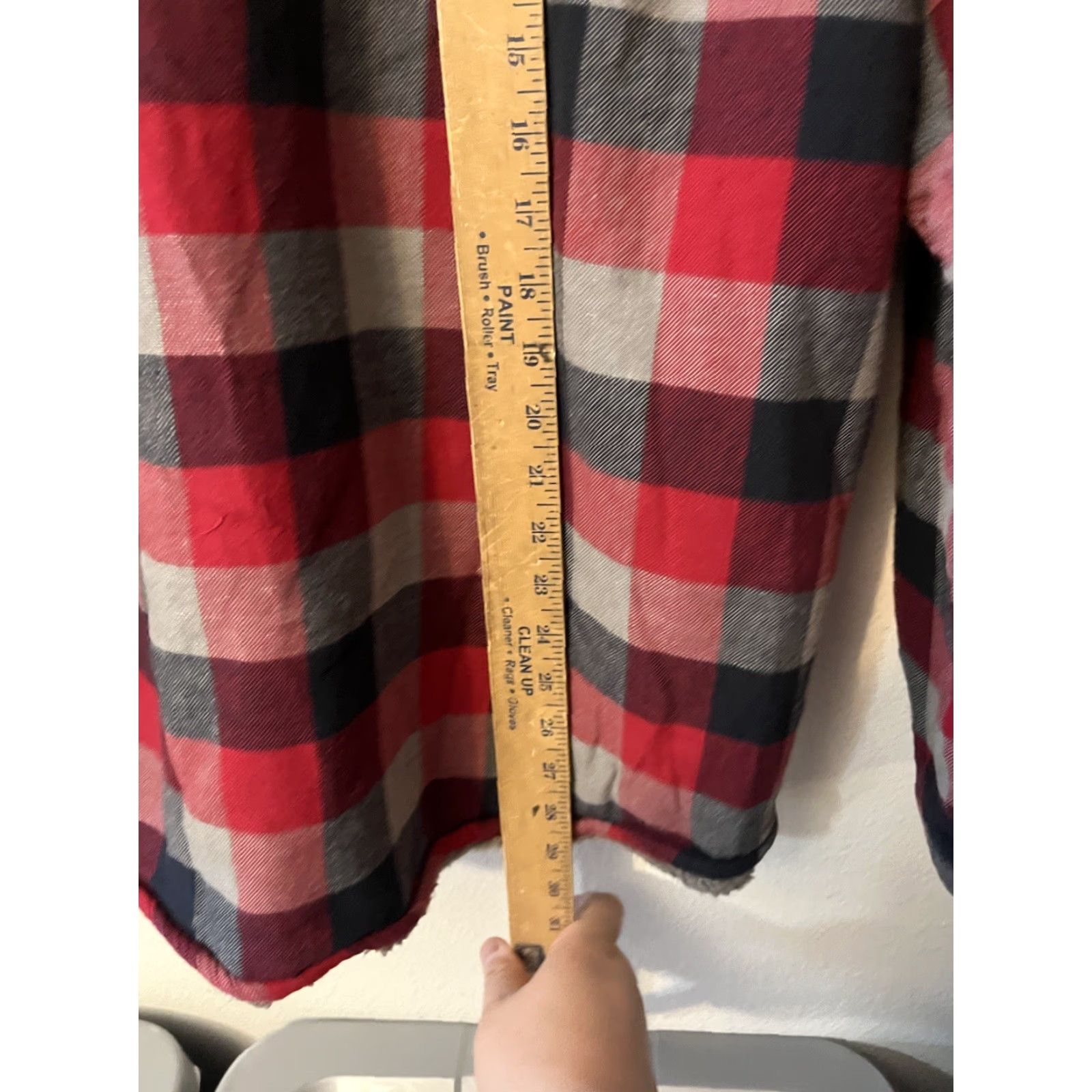 Wrangler VINTAGE Wrangler Jacket Large Red Plaid Sherpa Lined Flannel Shirt Shacket Heavy Mens Size US L / EU 52-54 / 3 - 4 Thumbnail