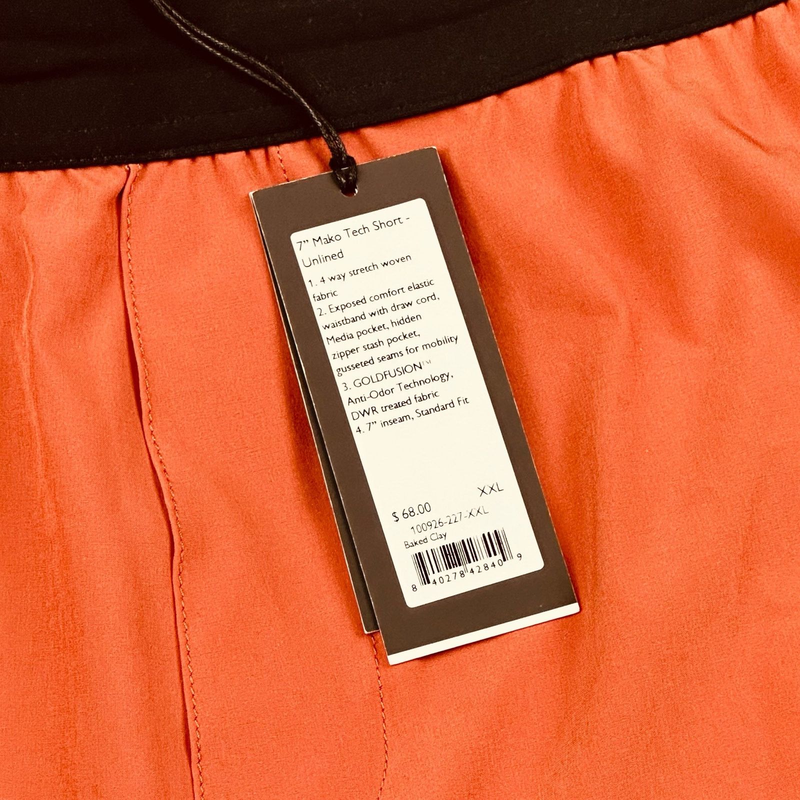 Rhone Rhone Men’s XXL 7” Mako Tech Clay Workout Stretch Shorts Size US 39 - 6 Thumbnail