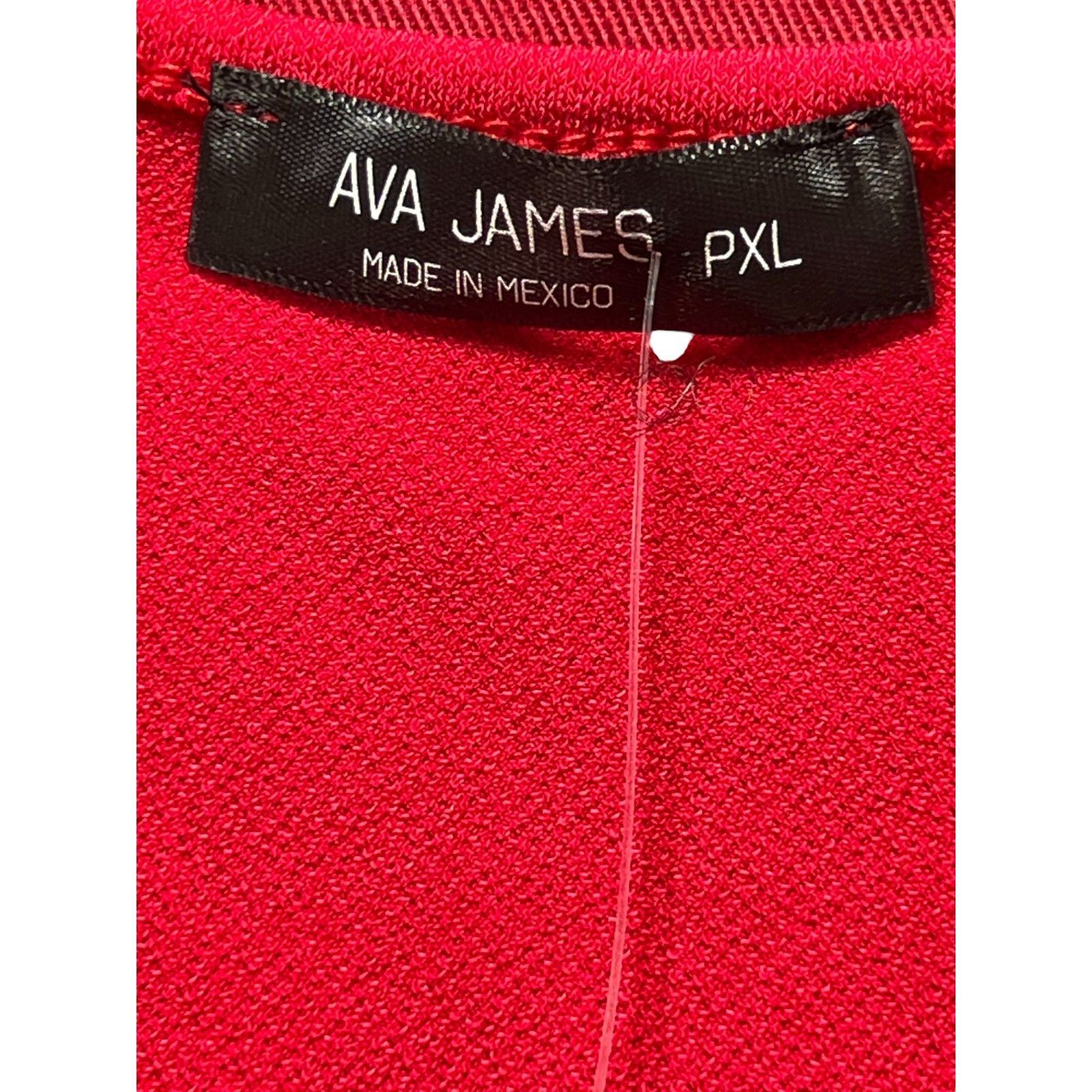 Other AVA James - Women's Short Sleeve Blouse - Red - PXL Size ONE SIZE - 9 Thumbnail