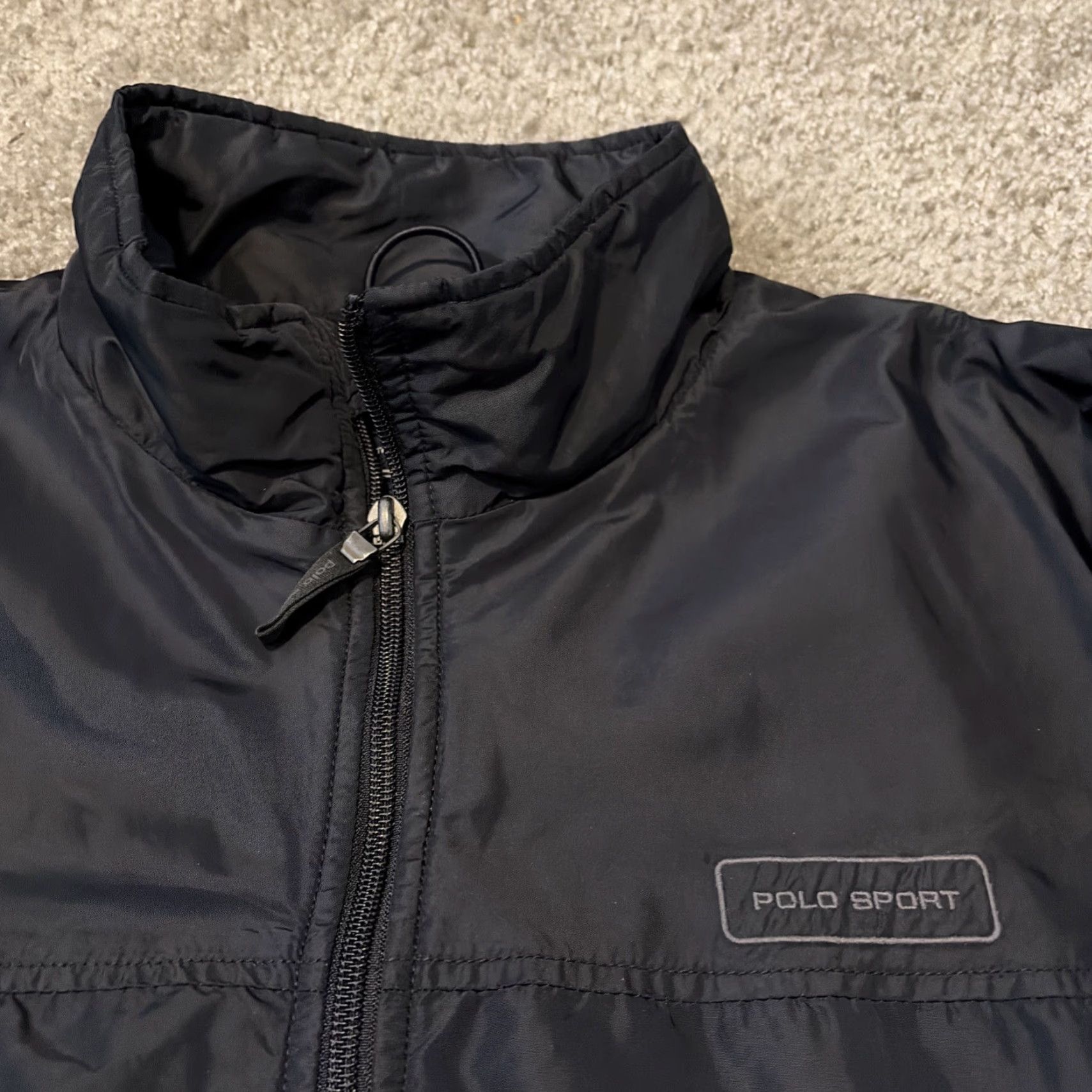 Ralph Lauren VINTAGE Ralph Lauren Polo Sport Jacket Bomber Full Zip Black Nylon Large Mens Size US L / EU 52-54 / 3 - 3 Thumbnail