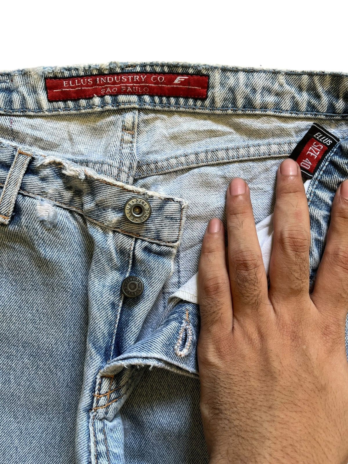Japanese Brand SALES🔥Vintage Japanese Brand Distressed Flare Jeans Size 27" / US 4 / IT 40 - 3 Thumbnail