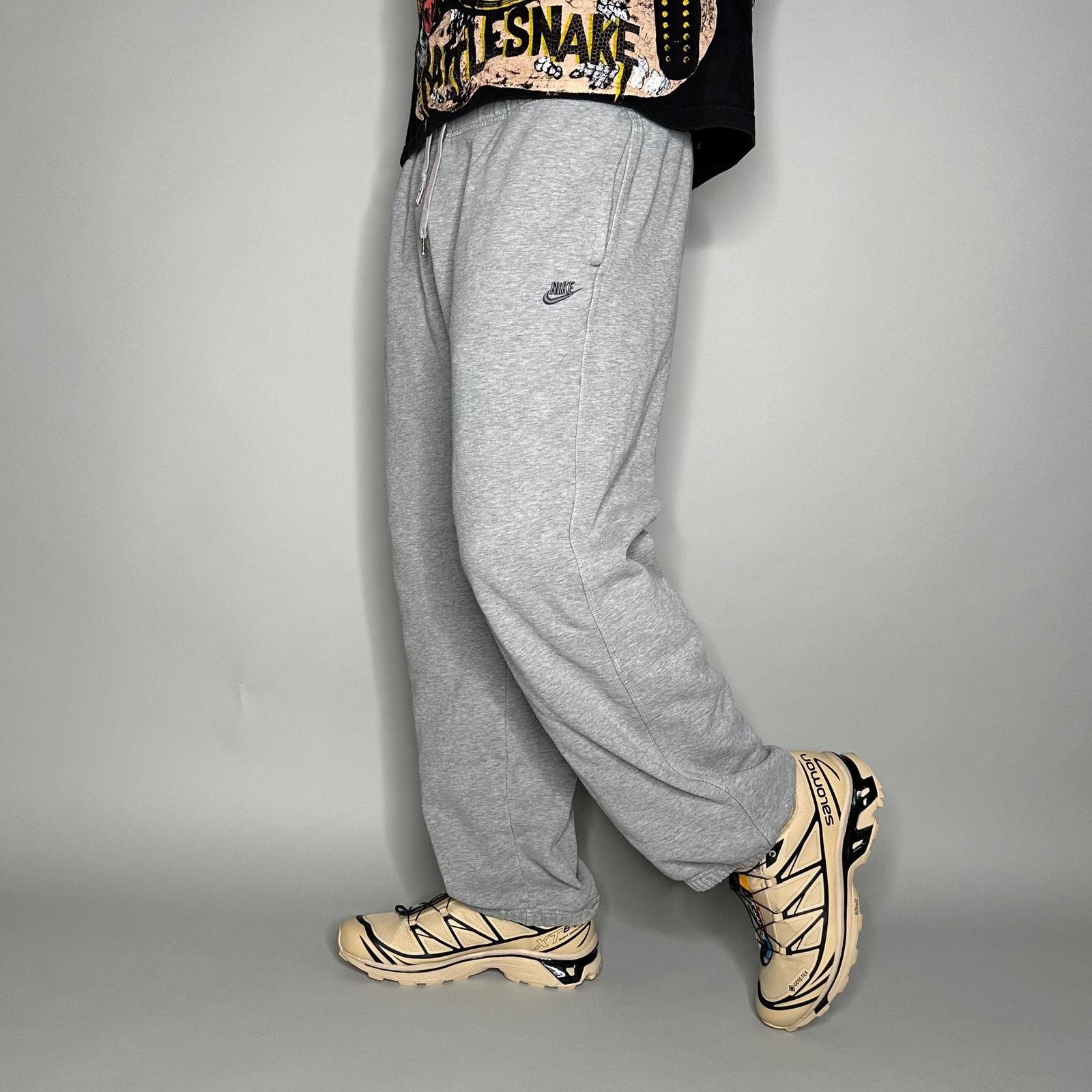 Nike Nike ACG Vintage Crazy Vintage Y2K Nike Sweatpants Grey Cotton Baggy Wide Leg Grailed