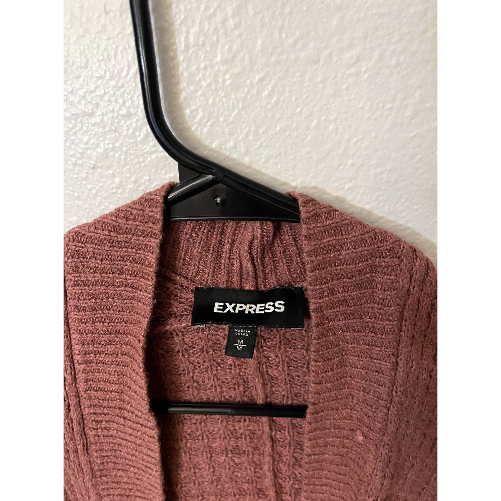 Express Express Burnt Orange Open Cardigan Sweater Women's Medium Cotton Blend Size M / US 6-8 / IT 42-44 - 3 Thumbnail