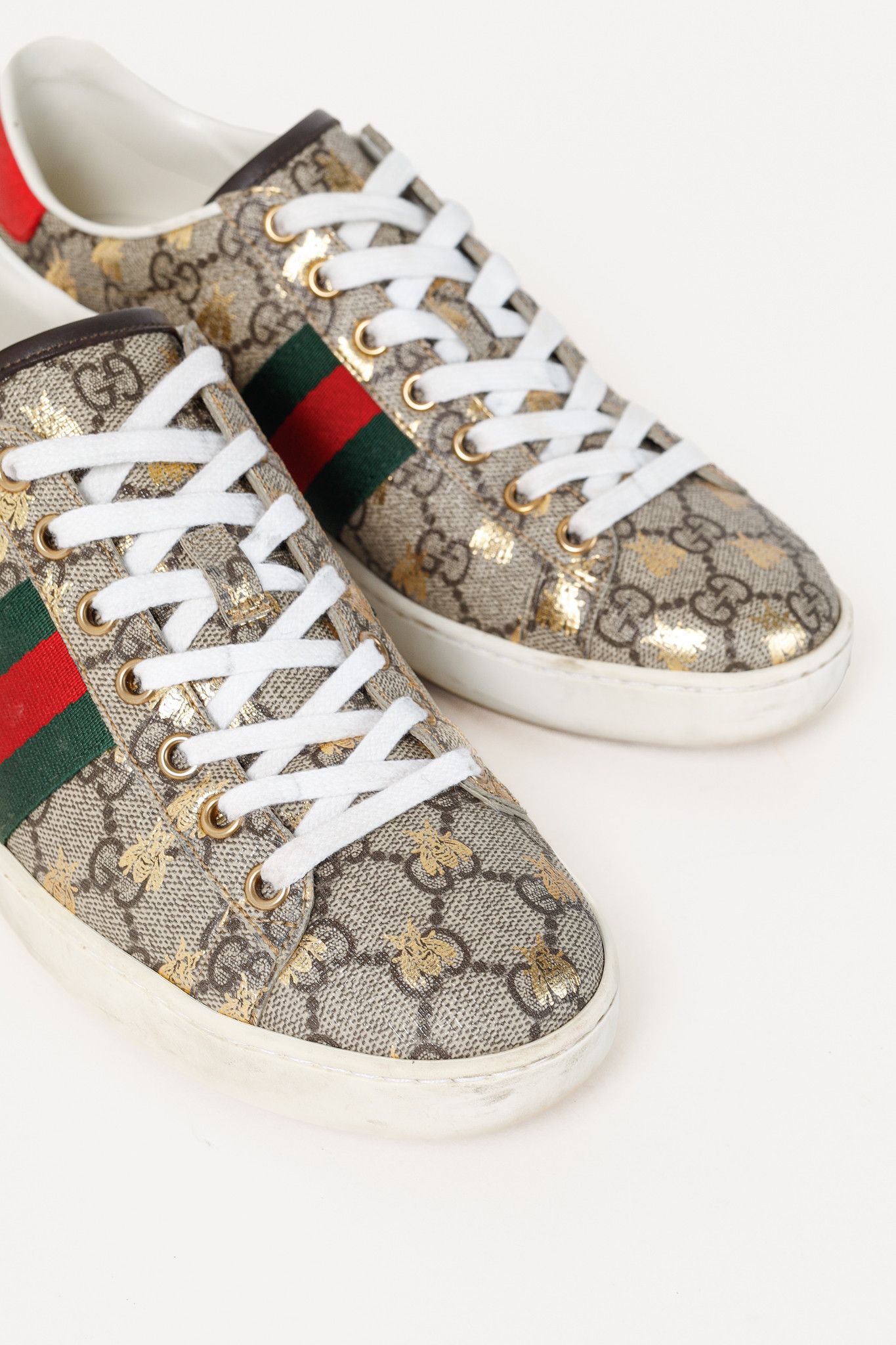 Gucci Gucci Ace GG Supreme Monogram Bee Sneakers Size US 7 / IT 37 - 6 Thumbnail