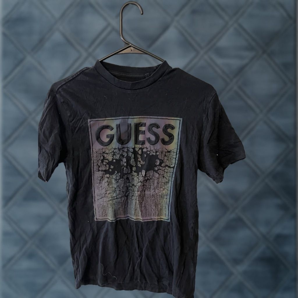 Guess Guess T-Shirt Mens XS Black Graphic Logo Crew Neck Pullover Casual Shirt Size US XS / EU 42 / 0 - 1 Thumbnail