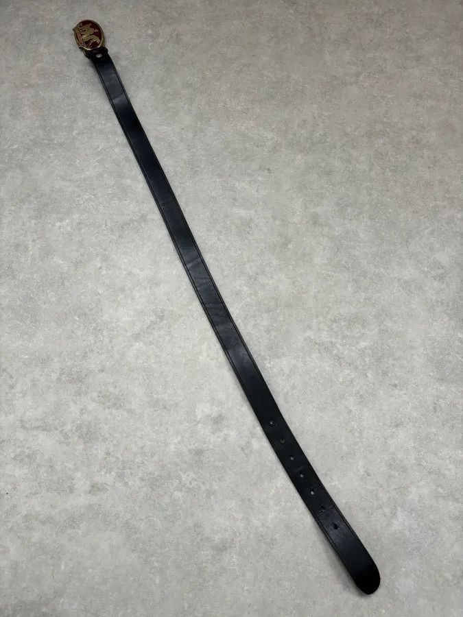 Dsquared2 2000s Dsquared2 Silouhette Bordeaux Buckle Black Leather Belt Size ONE SIZE - 10 Thumbnail