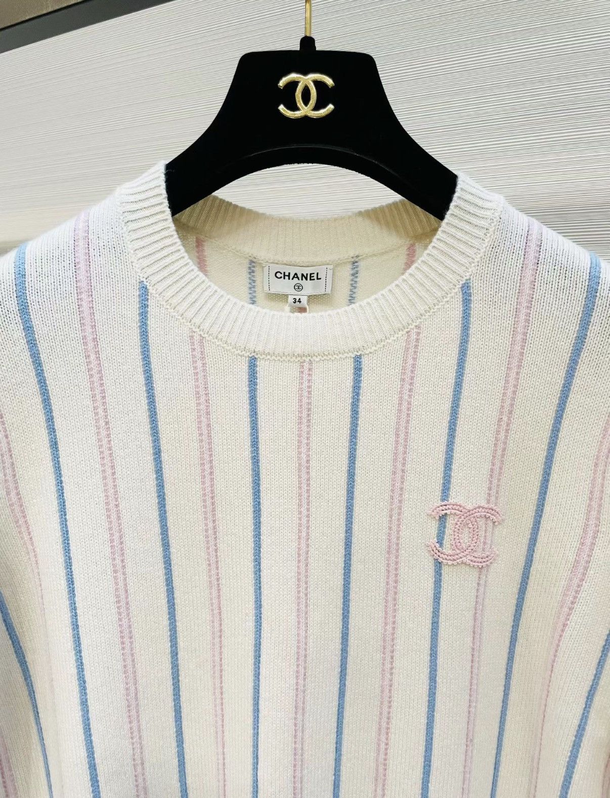 Chanel Chanel 23P Classic Vertical Stripe Cashmere Sweater J33 Size XXS / US 00 / IT 34 - 3 Thumbnail