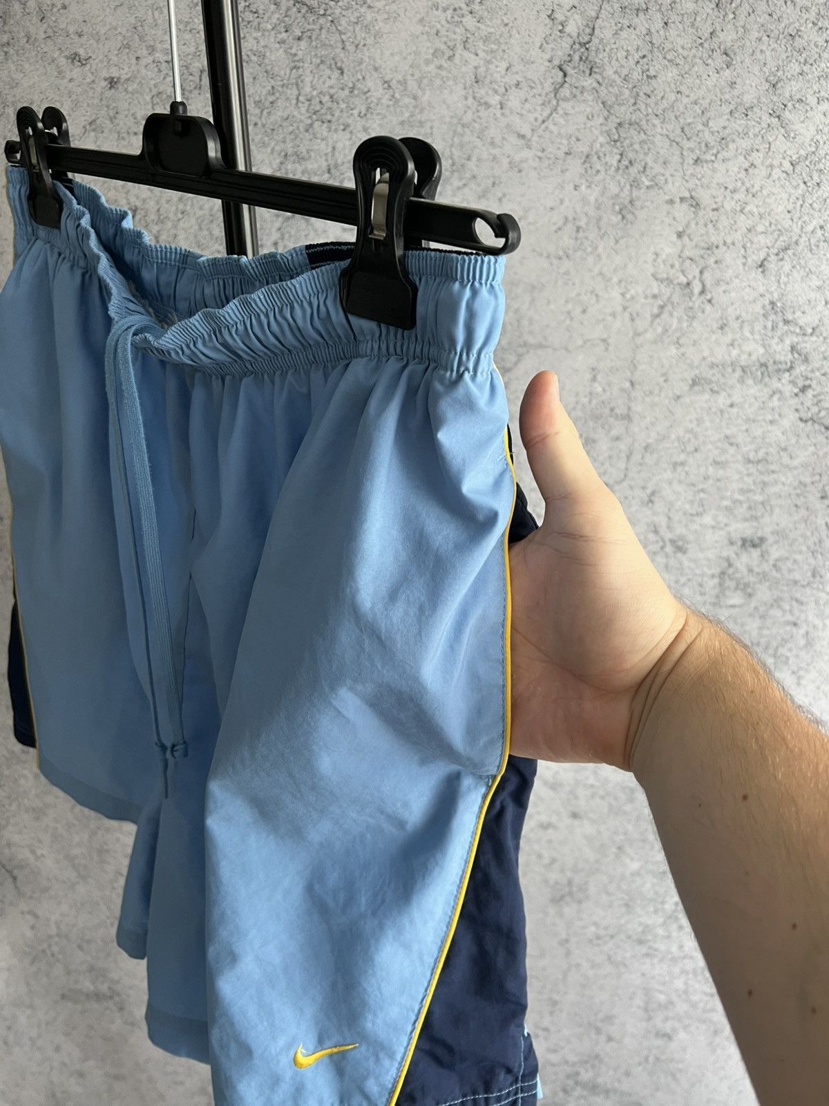 Nike Vintage Nike Nylon Shorts 2000s Mini Swoosh Blue Sportswear Size US 34 / EU 50 - 7 Thumbnail