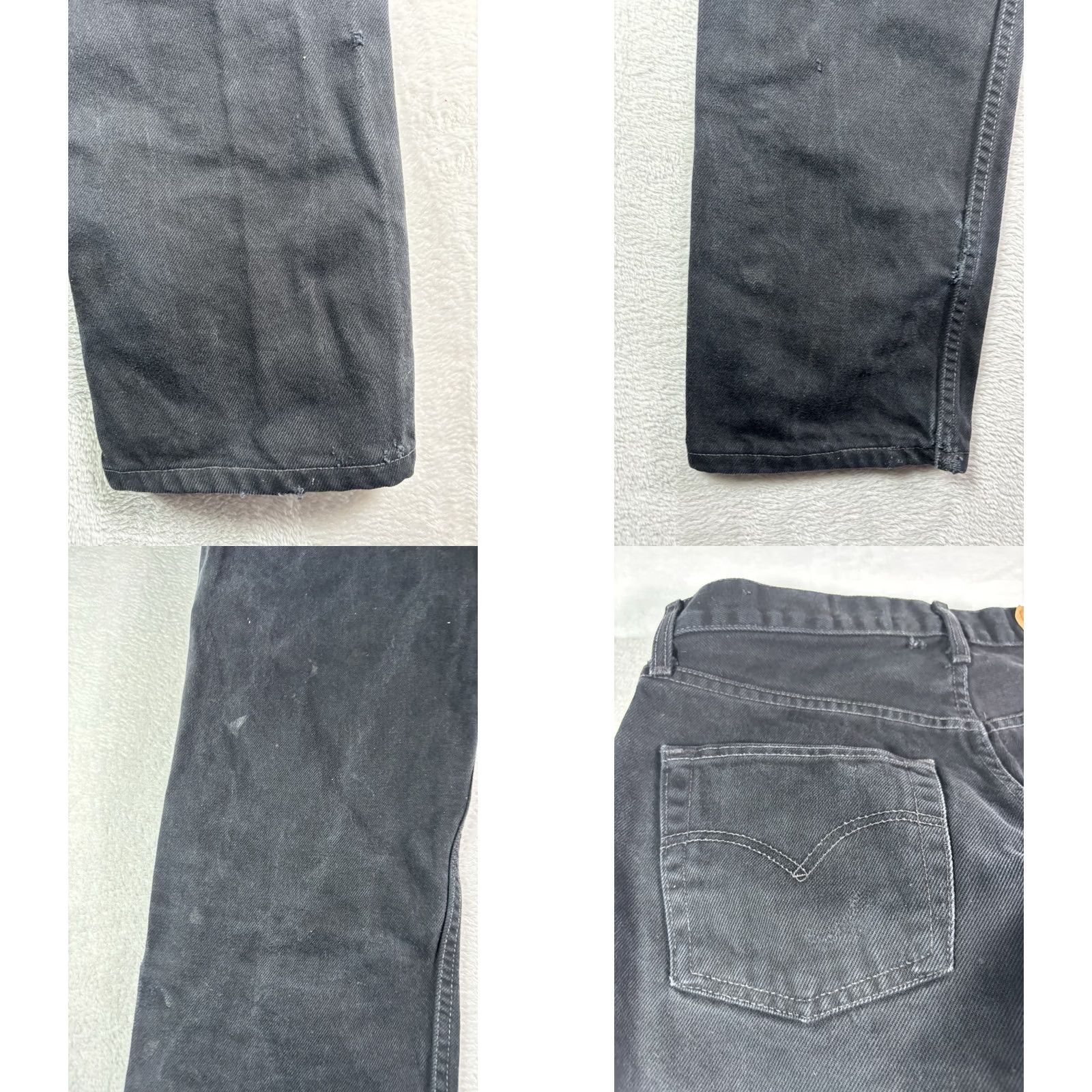 Levi's VINTAGE Levi's 521 Jeans Men Black Straight Size 32x34 Distressed 5-Pocket Denim logo 90s USA Size US 32 / EU 48 - 9 Thumbnail
