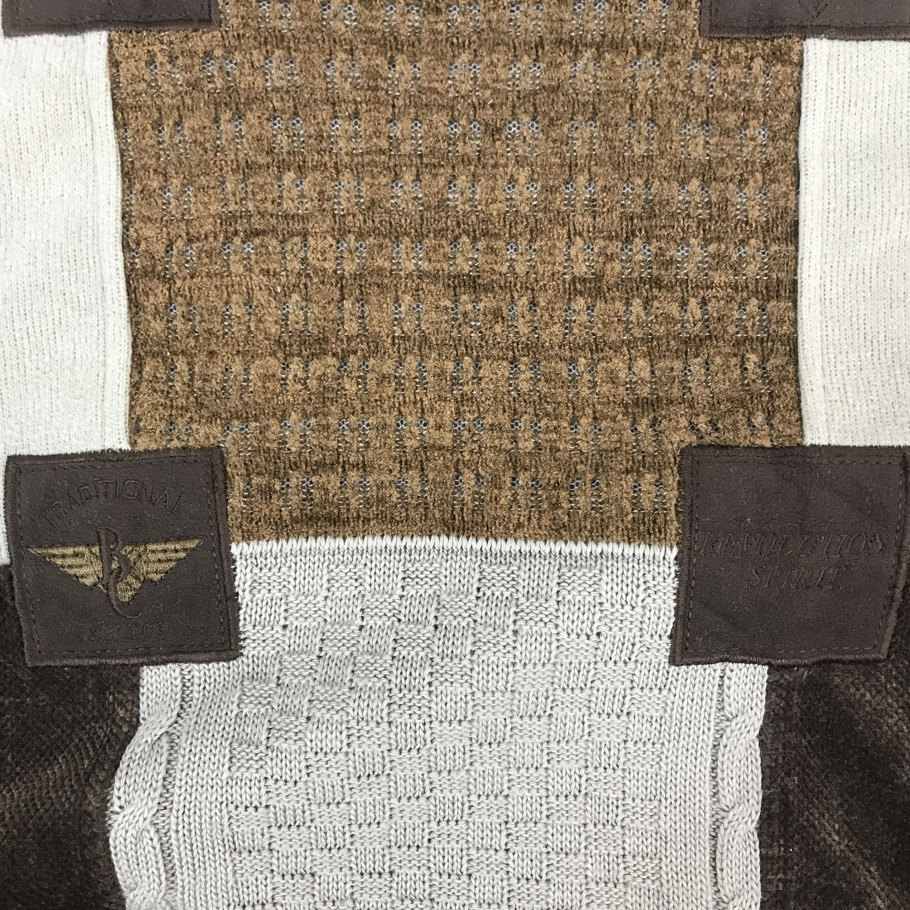 Lindbergh Vintage lindbergh Patchwork Sweatshirt Jacket Size US L / EU 52-54 / 3 - 11 Thumbnail