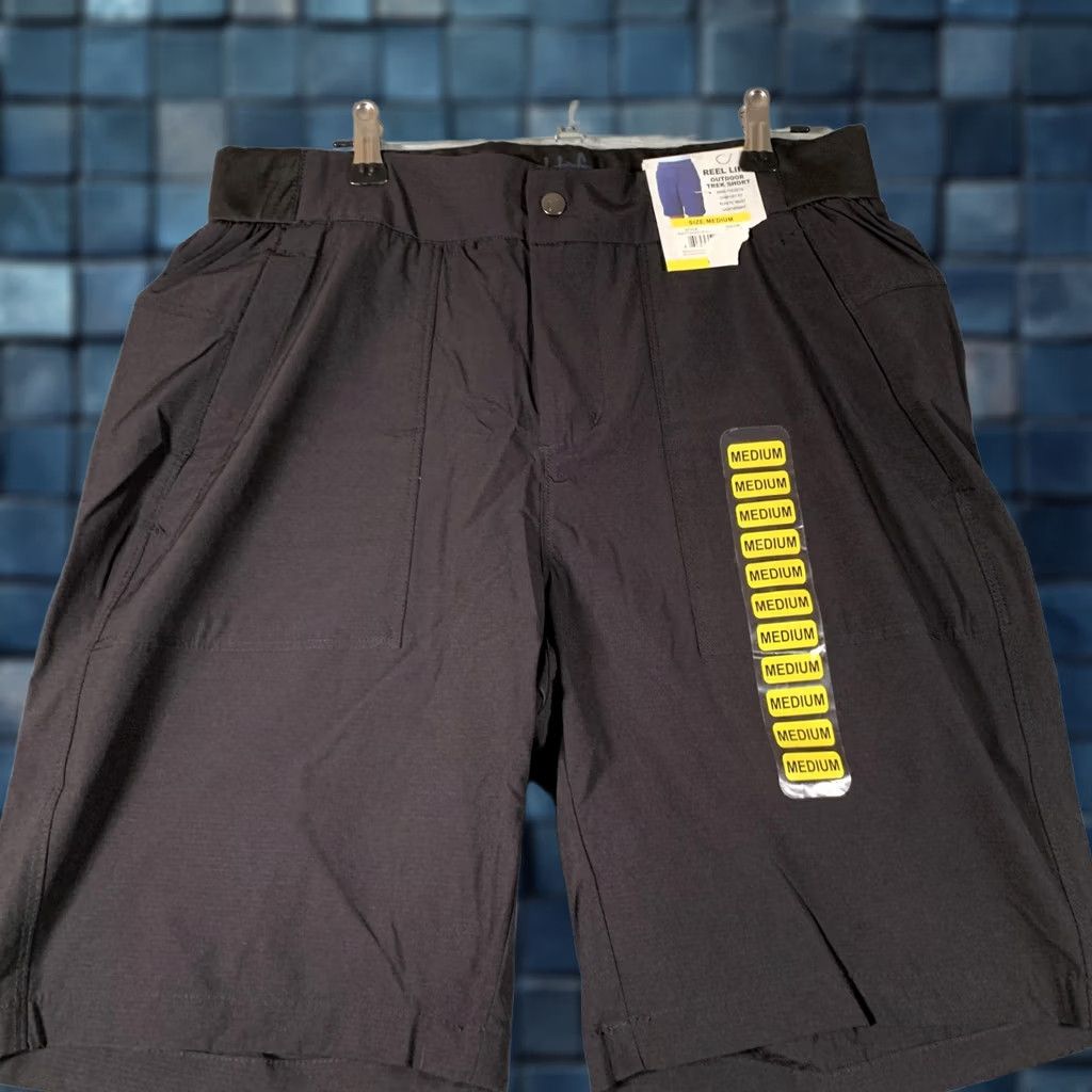 Alife Reel Life Outdoor Trek Shorts Mens Medium Black 8 Inch Inseam Fishing Hiking Size US 31 - 1 Thumbnail