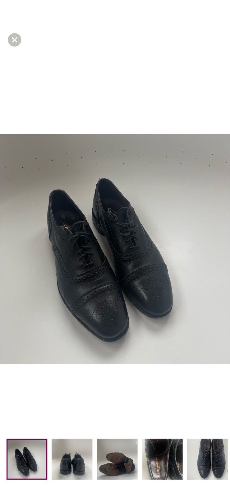 Allen Edmonds Strand Cap-Toe Oxford Dress Shoe Black Leather display picture 2