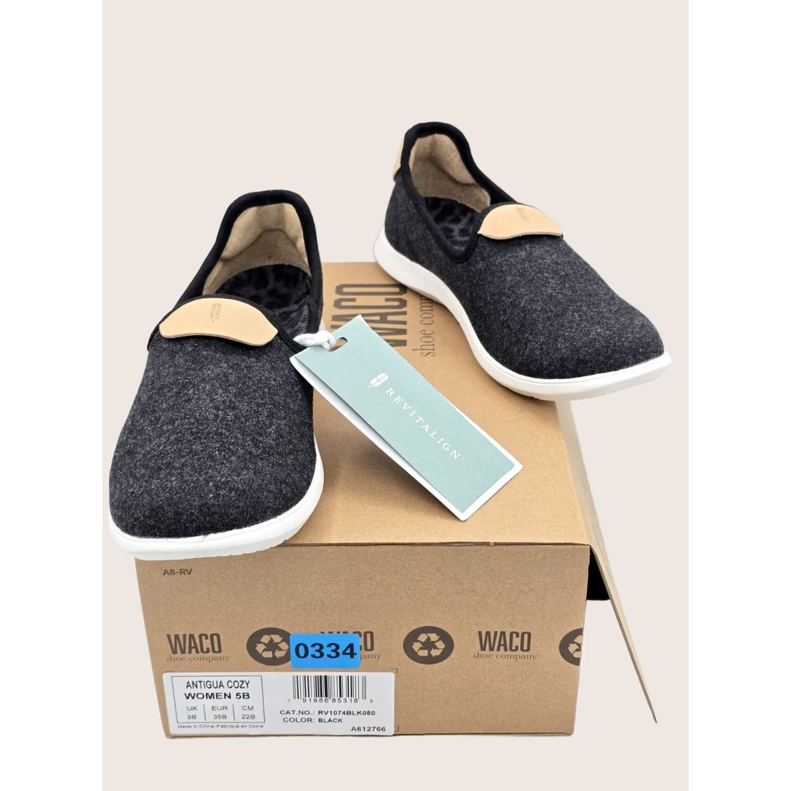 Vintage REVITALIGN Antigua Cozy Sneaker Black Sz 5 B Narrow - NIB Womens Shoes Size US 5 / IT 35 - 1 Thumbnail