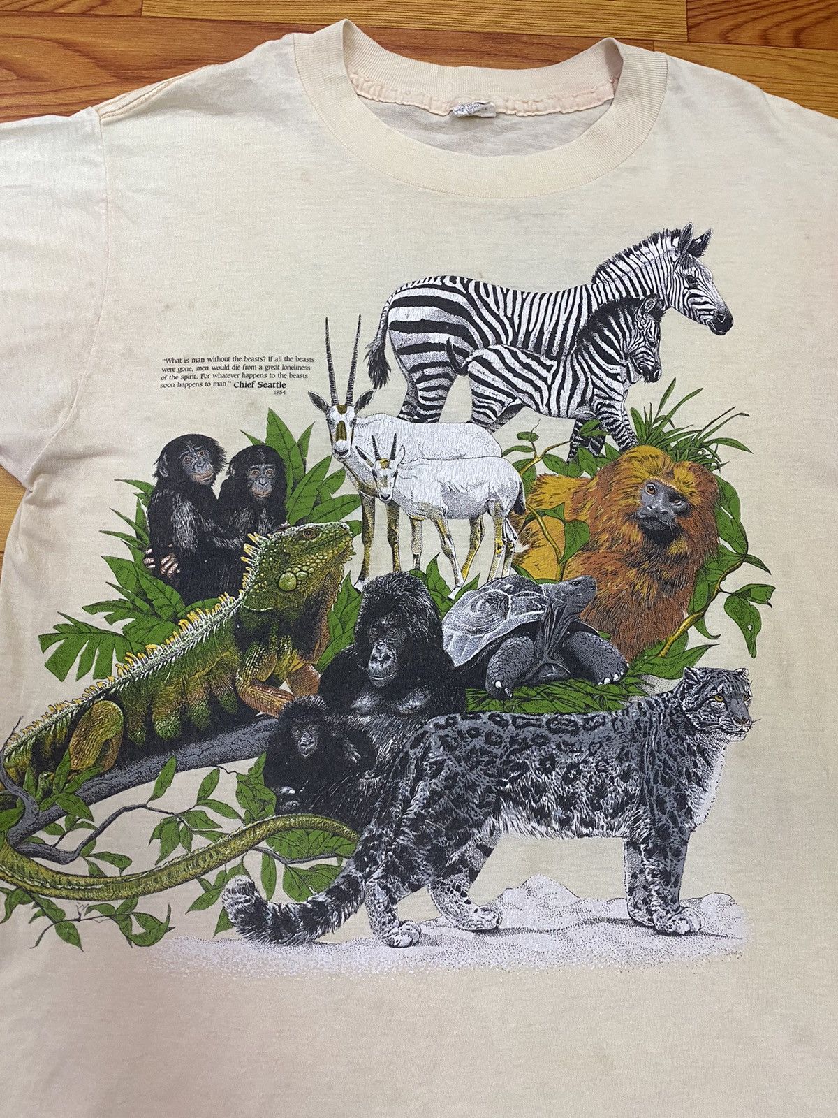Vintage Rare Vintage 80s Animal Tee By Harlequin Size US M / EU 48-50 / 2 - 2 Thumbnail