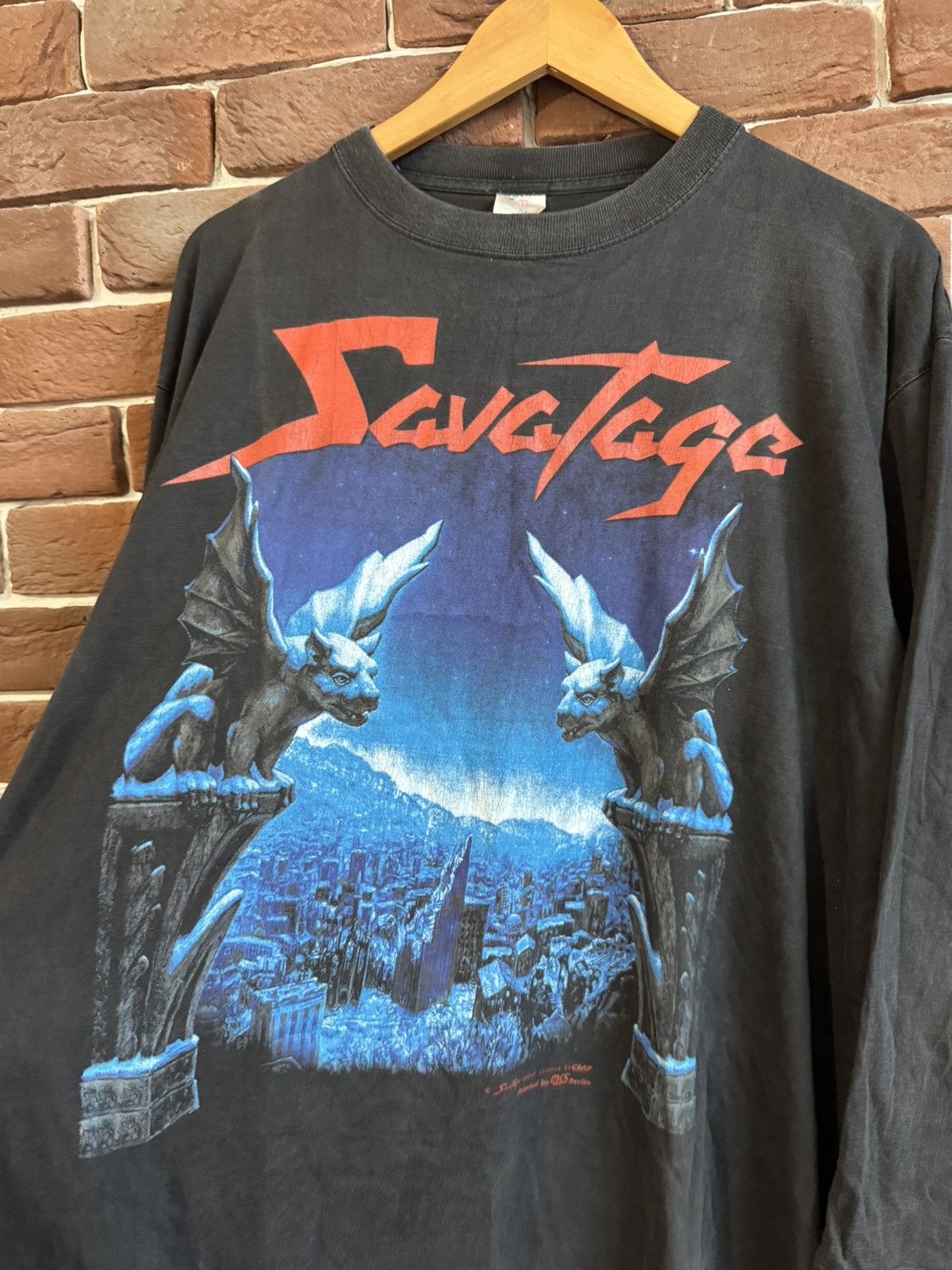 Band Tees Rare 1995 Savatage Dead Winter Vintage Band Tee Metal 90s Size US XL / EU 56 / 4 - 4 Thumbnail