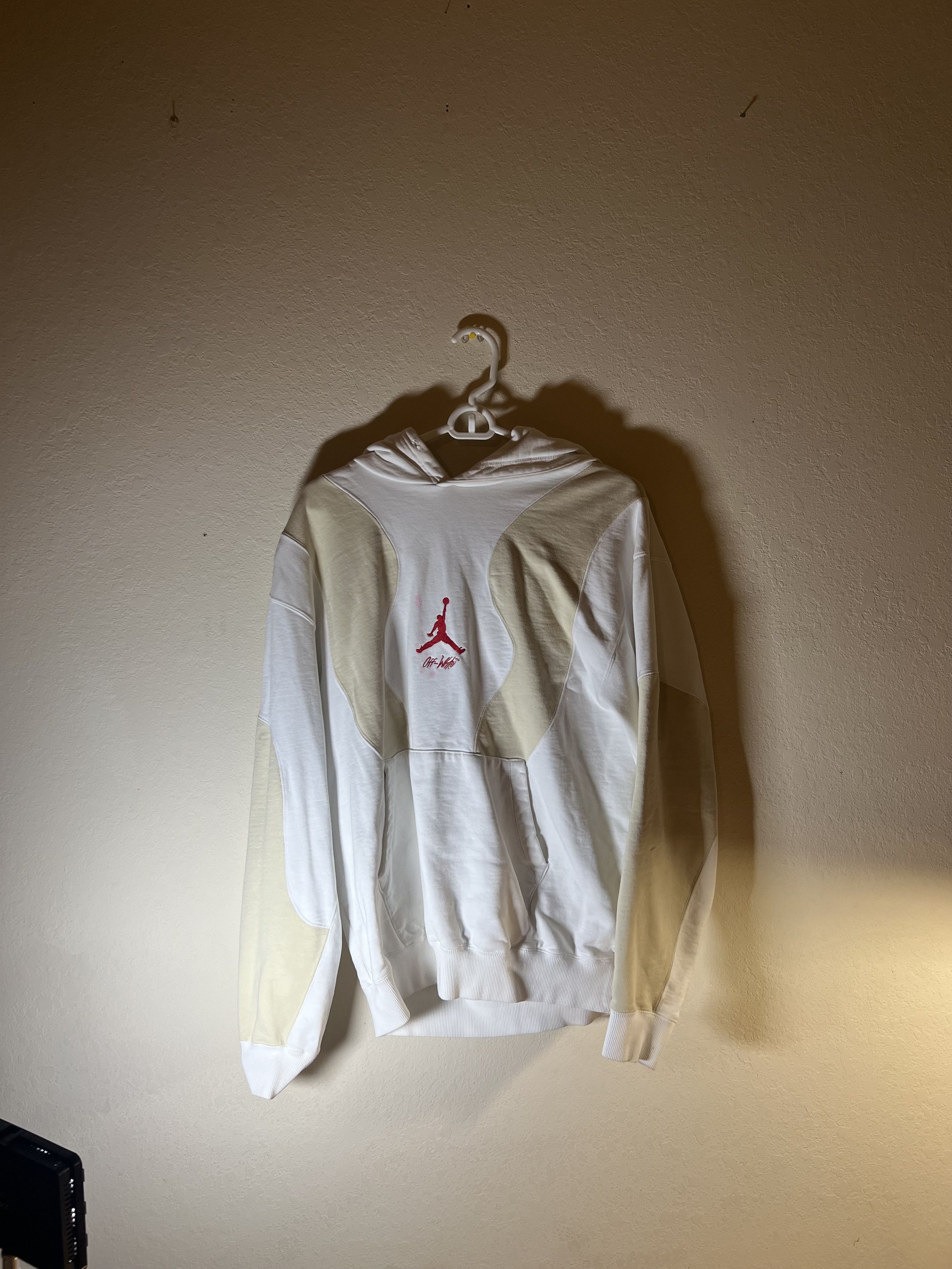 Jordan Brand Off-white X Nike Jordan SS21 Red Logo Embroidered Hoodie Size US L / EU 52-54 / 3 - 1 Thumbnail