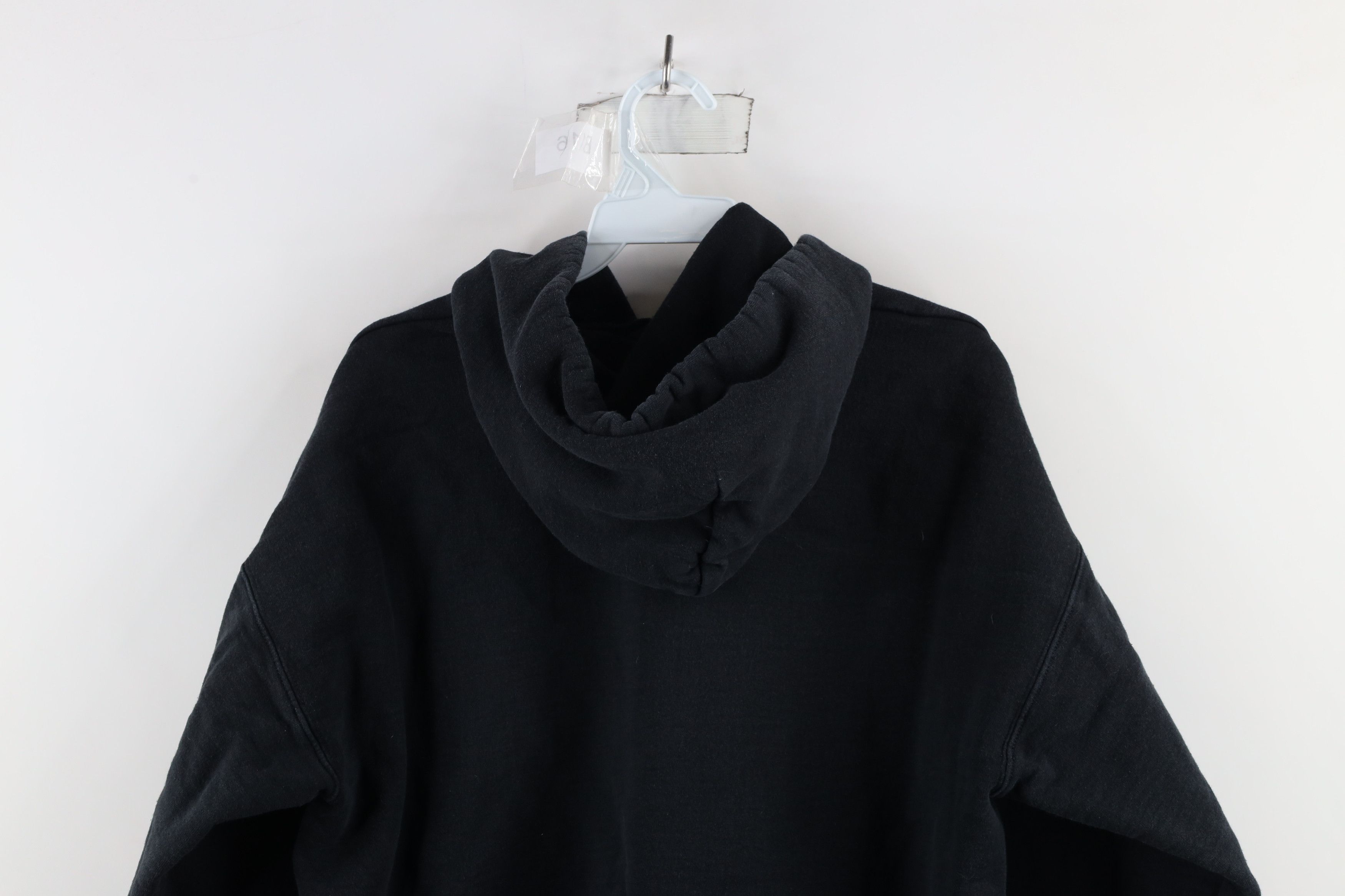 Vintage Vintage 90s Streetwear Heavyweight Hoodie Sweatshirt Black Size US M / EU 48-50 / 2 - 7 Thumbnail