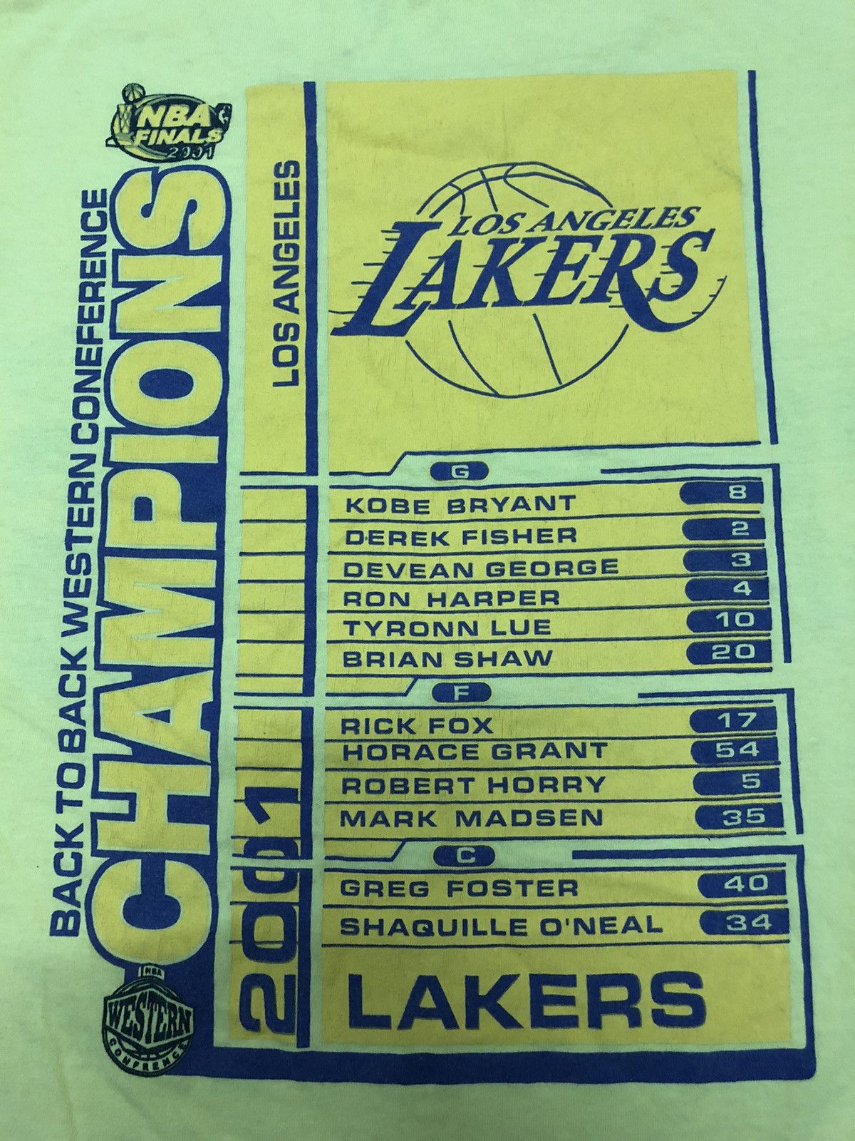 NBA × Vintage Y2K 🔥 2001 WESTERN CONFERENCE CHAMPIONS NBA FINAL Size US XL / EU 56 / 4 - 12 Thumbnail