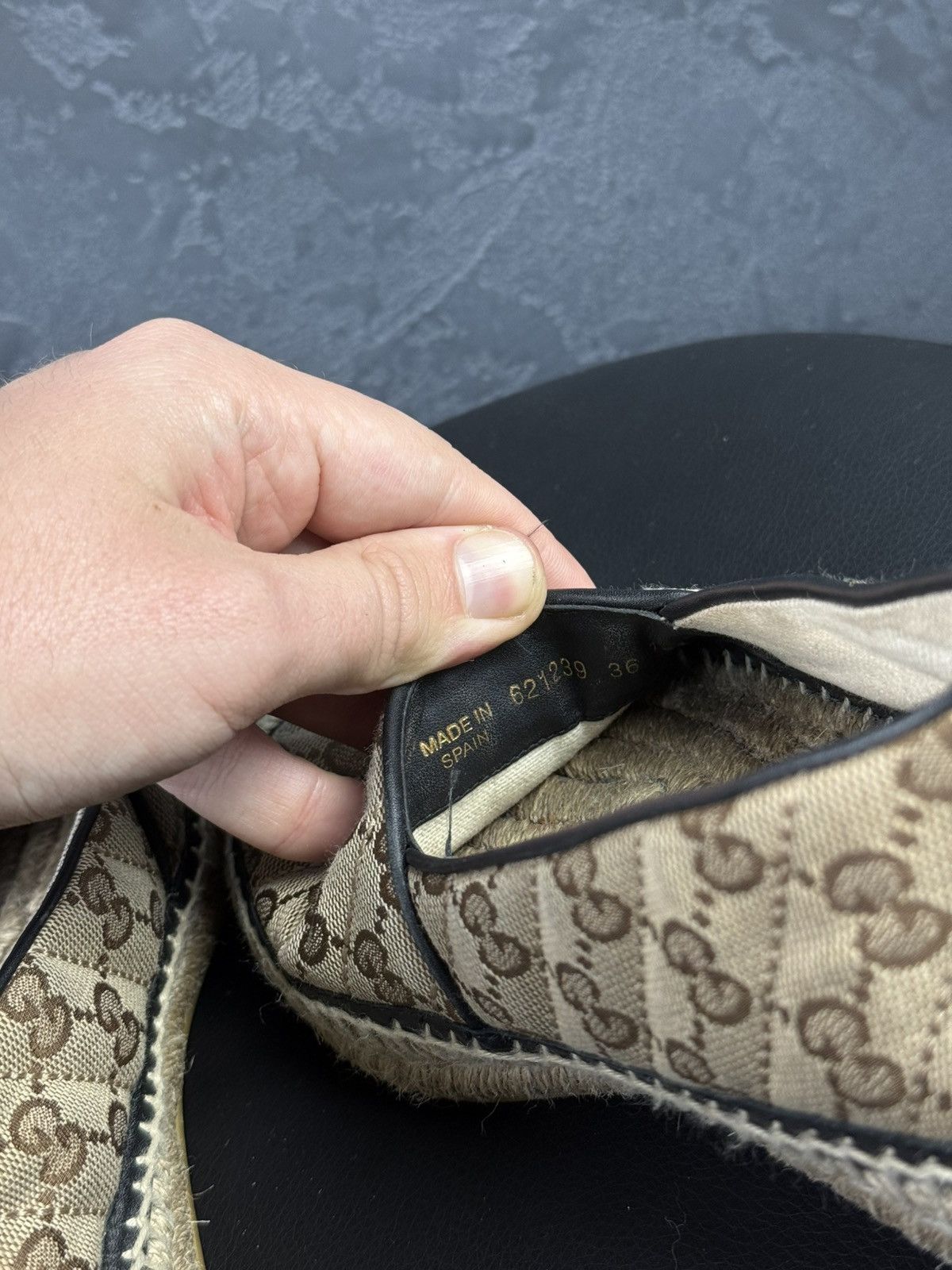 Gucci Gucci GG Supreme Canvas Monogram Espadrille Flats Slip Ons Size US 6 / IT 36 - 11 Thumbnail
