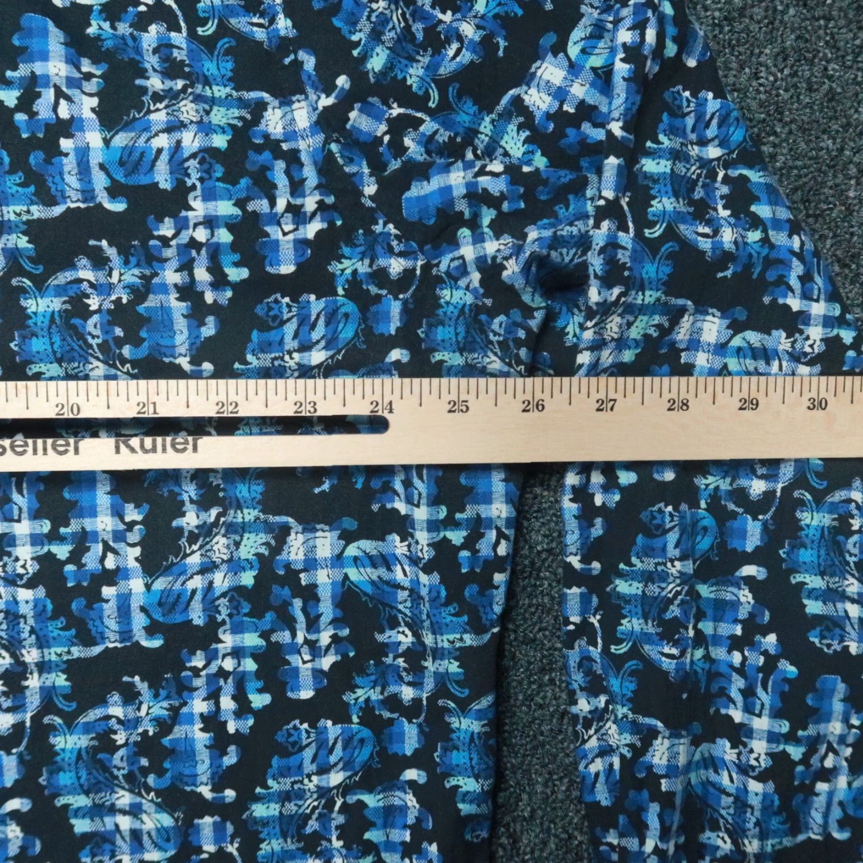 Robert Graham Robert Graham Shirt Mens XXL Blue Black Paisley Floral Button-Up Long Sleeve Classic Fit LS Size US XXL / EU 58 / 5 - 6 Thumbnail