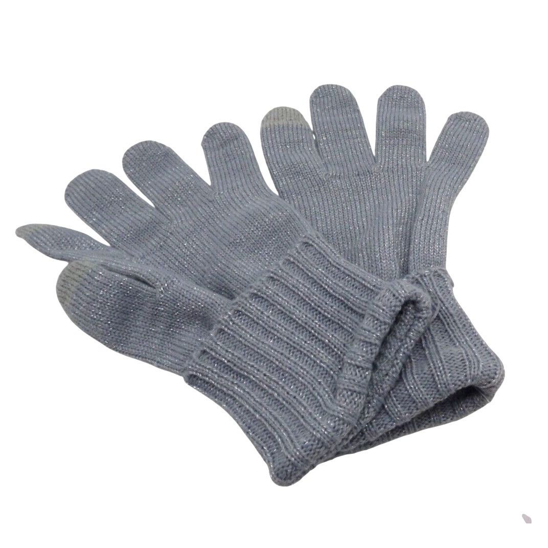 Other Style & Co Women's Solid Shine Tech-Tip Gloves, Gray Size ONE SIZE - 3 Thumbnail