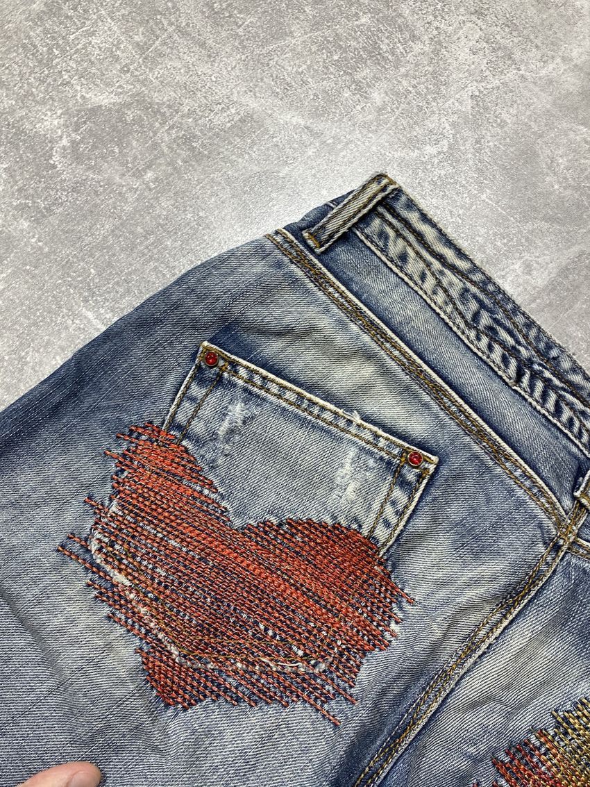 Iceberg Vintage Y2K ICEBERG Jeans Heart pocket embroidered logo Size 31" - 4 Thumbnail