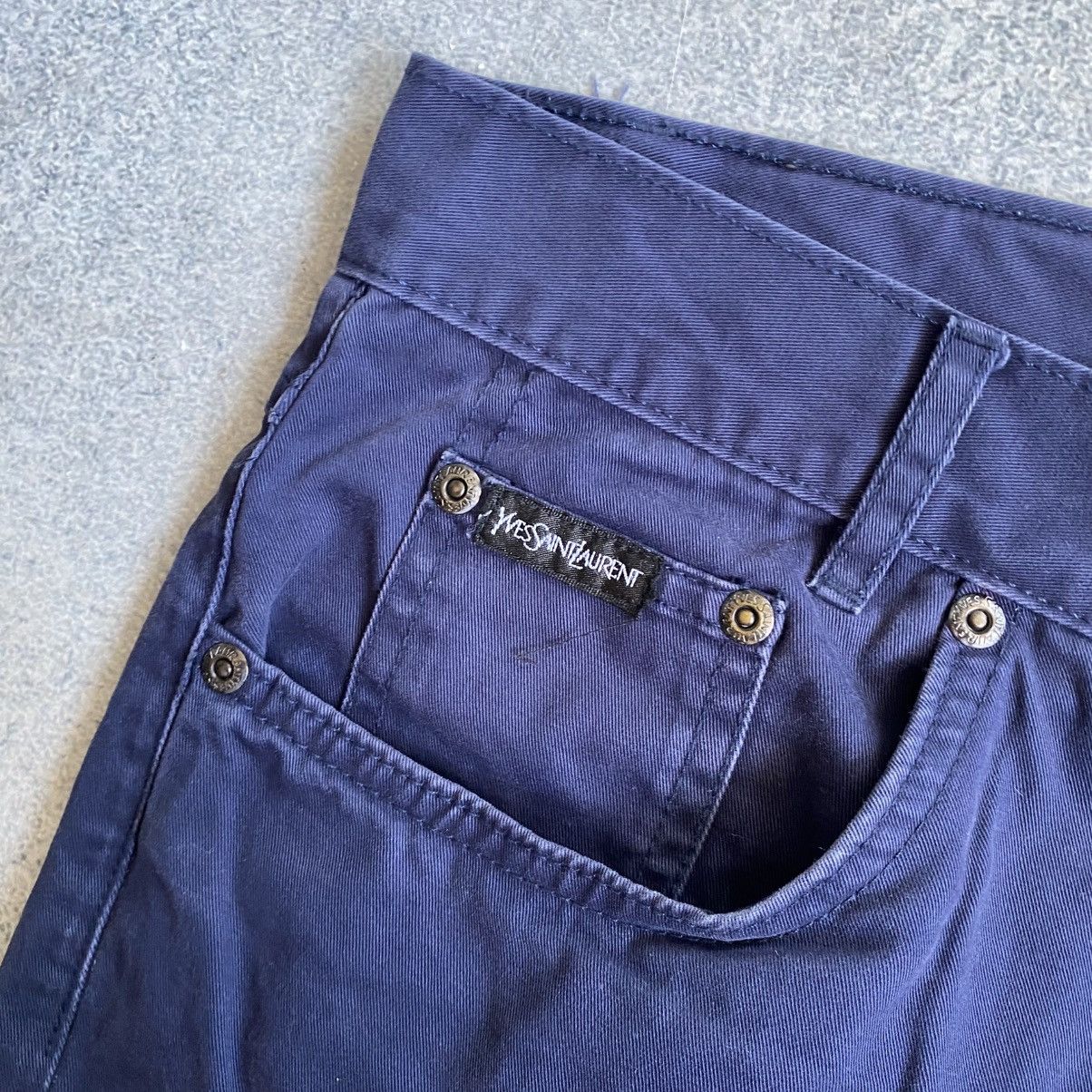 Yves Saint Laurent Vintage Yves Saint Laurent jeans YSL Embroidered big logo Size US 34 / EU 50 - 12 Thumbnail