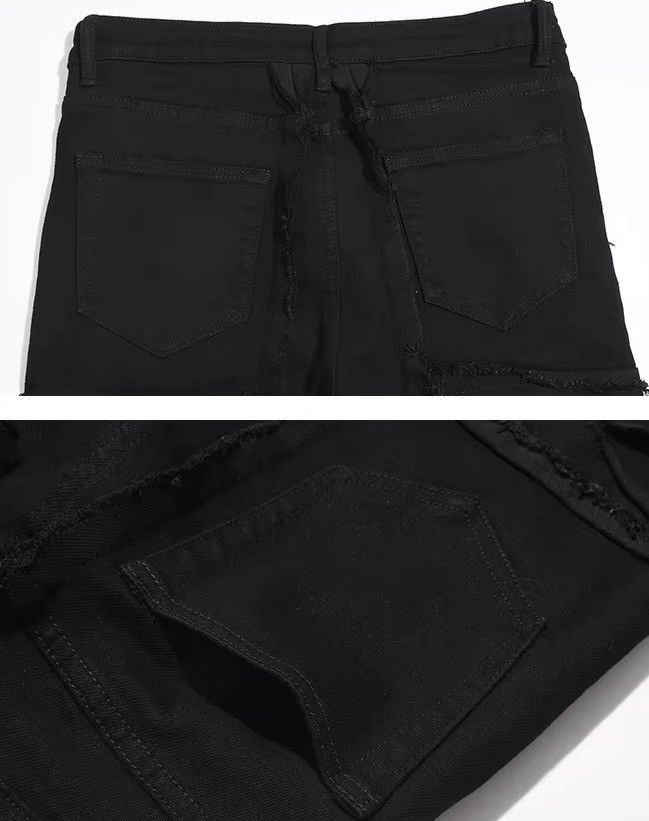 Jean Custom streetwear ripped punk design jeans Size US 30 / EU 46 - 7 Thumbnail