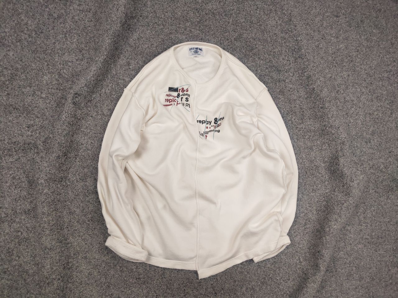 Replay Replay and Sons Design Asimetric Logo White Sweatshirt Size US M / EU 48-50 / 2 - 1 Thumbnail