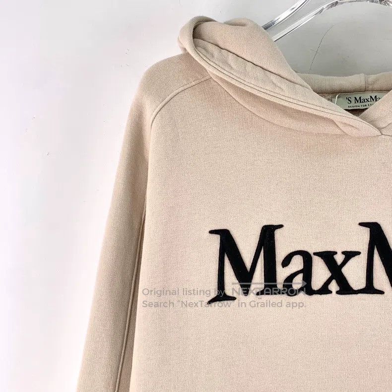 Max Mara Max Mara Nude Logo Letter Embroidered Cotton Hooded Long S Size M / US 6-8 / IT 42-44 - 3 Thumbnail