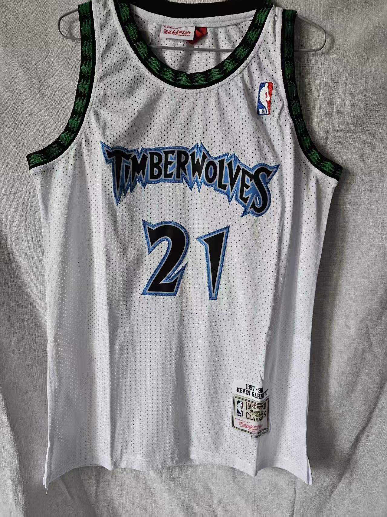 NBA Timberwolves #21 Garnett Jersey White Size US XL / EU 56 / 4 - 1 Thumbnail