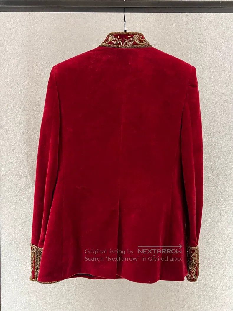 Saint Laurent Paris Saint Laurent Paris Velvet Embroidered Court Mandarin Jack Size XXS / US 00 / IT 34 - 2 Thumbnail