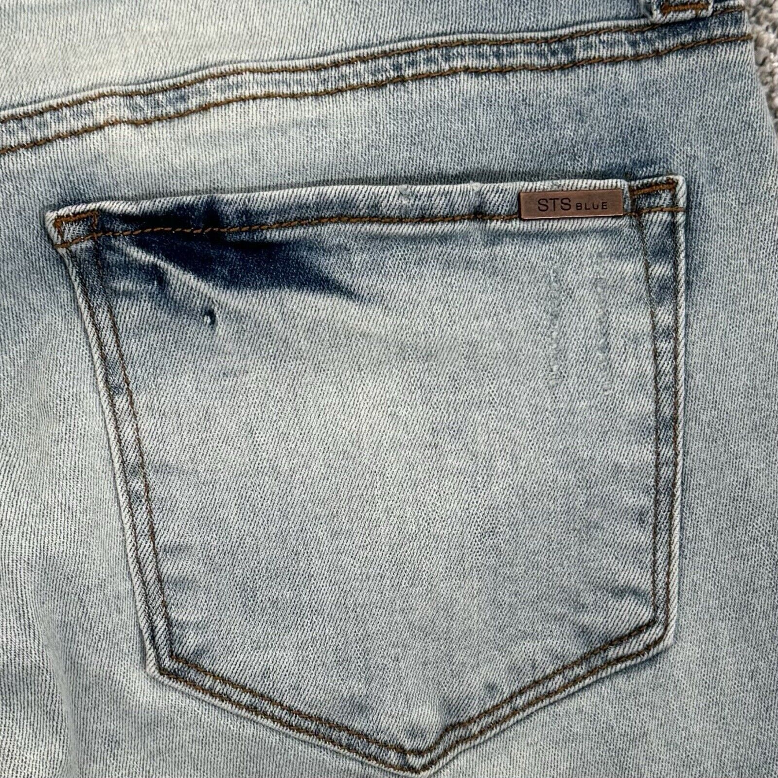 Other STS Blue Distressed Ankle Skinny Jeans Womens 31 Mid Rise Size 31" - 8 Thumbnail
