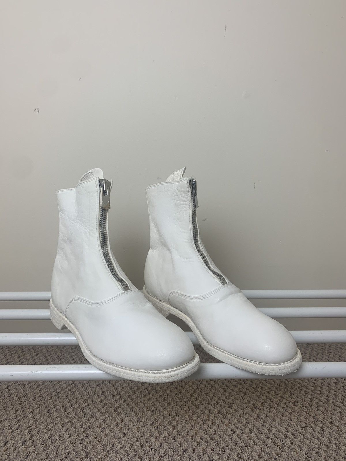 Guidi Guidi White 210 Front Zip Boots Size US 8.5 / IT 38.5 - 2 Thumbnail