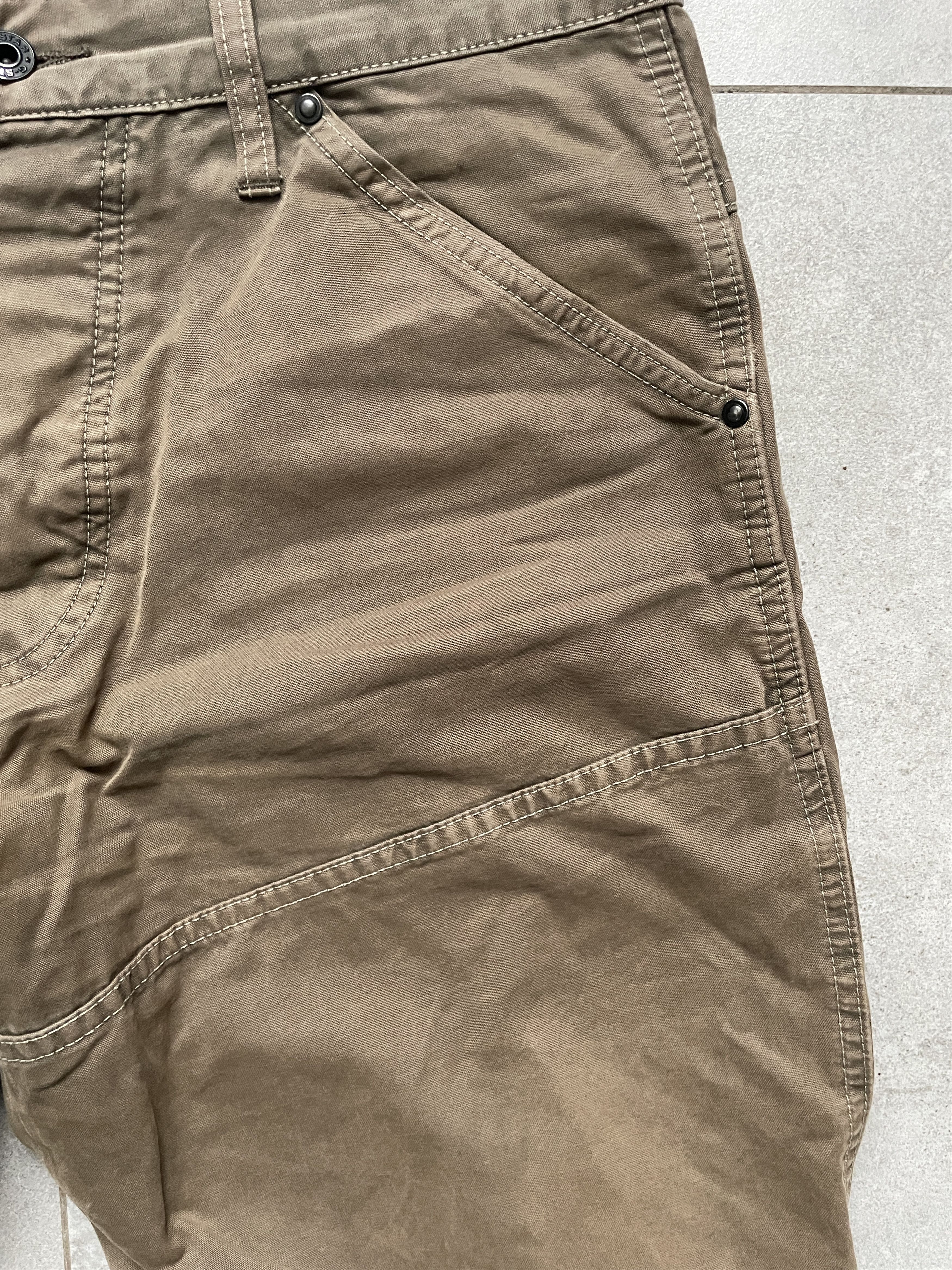 G-Star G-STAR GSTAR RAW DOUBLEKNEE BEIGE BAGGY PANTS Size US 33 - 5 Thumbnail