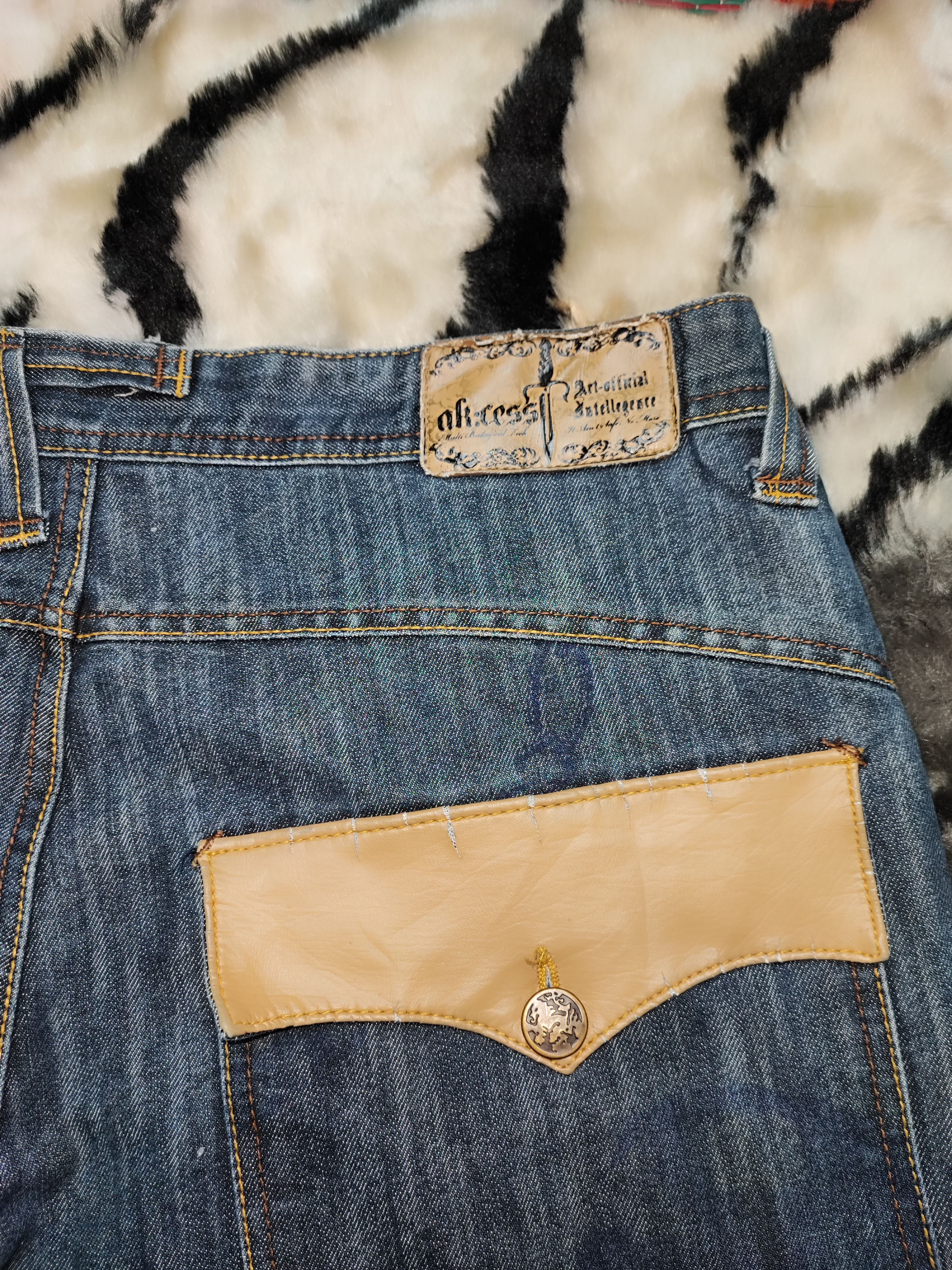 Affliction Skull Jeans Baggy Design by AC:CESS Size US 38 / EU 54 - 9 Thumbnail