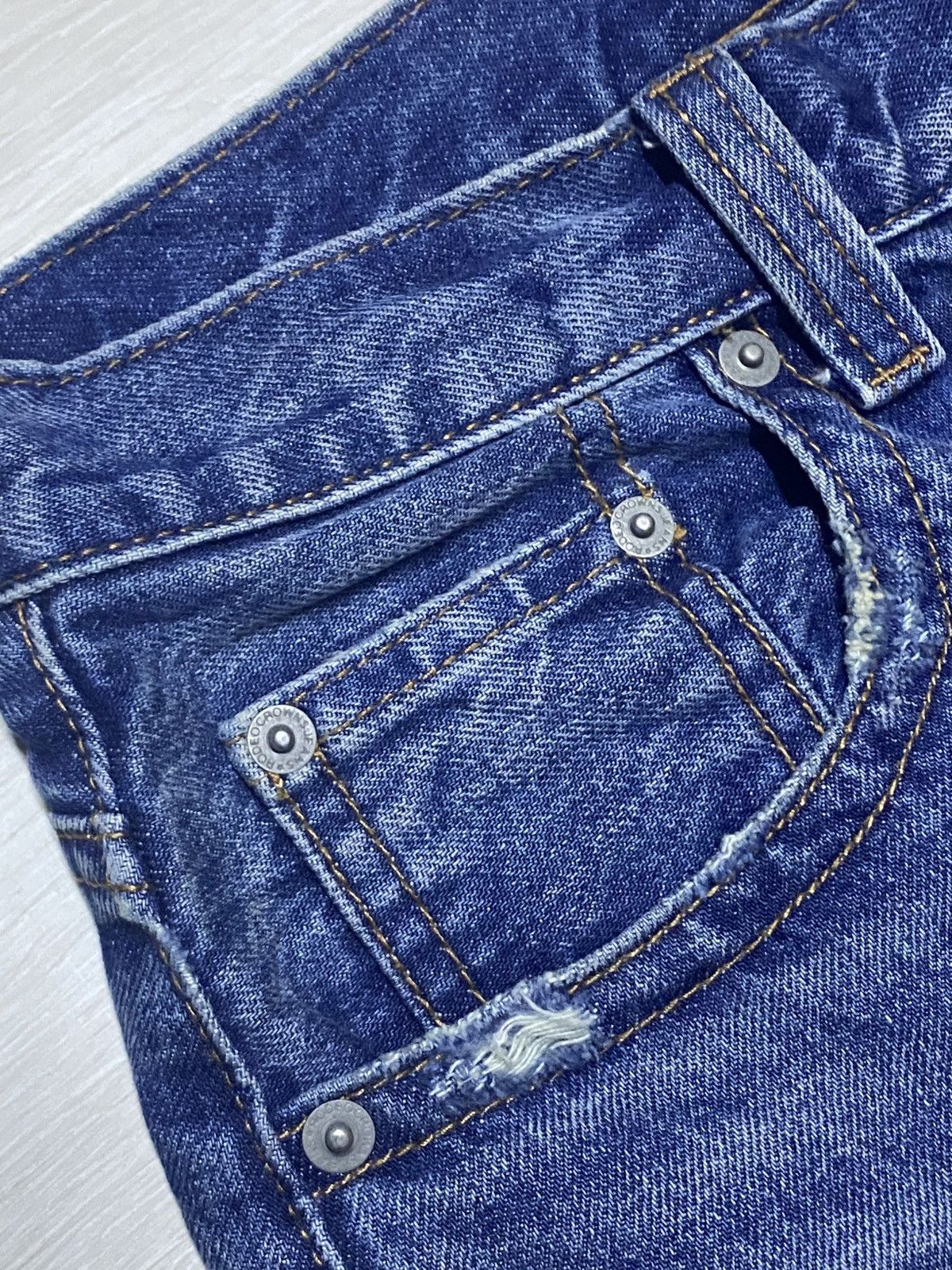 Japanese Brand Vintage Rodeo Crown Blue Wash Ifsixwasnine Style Flare Jeans Size US 29 - 7 Thumbnail