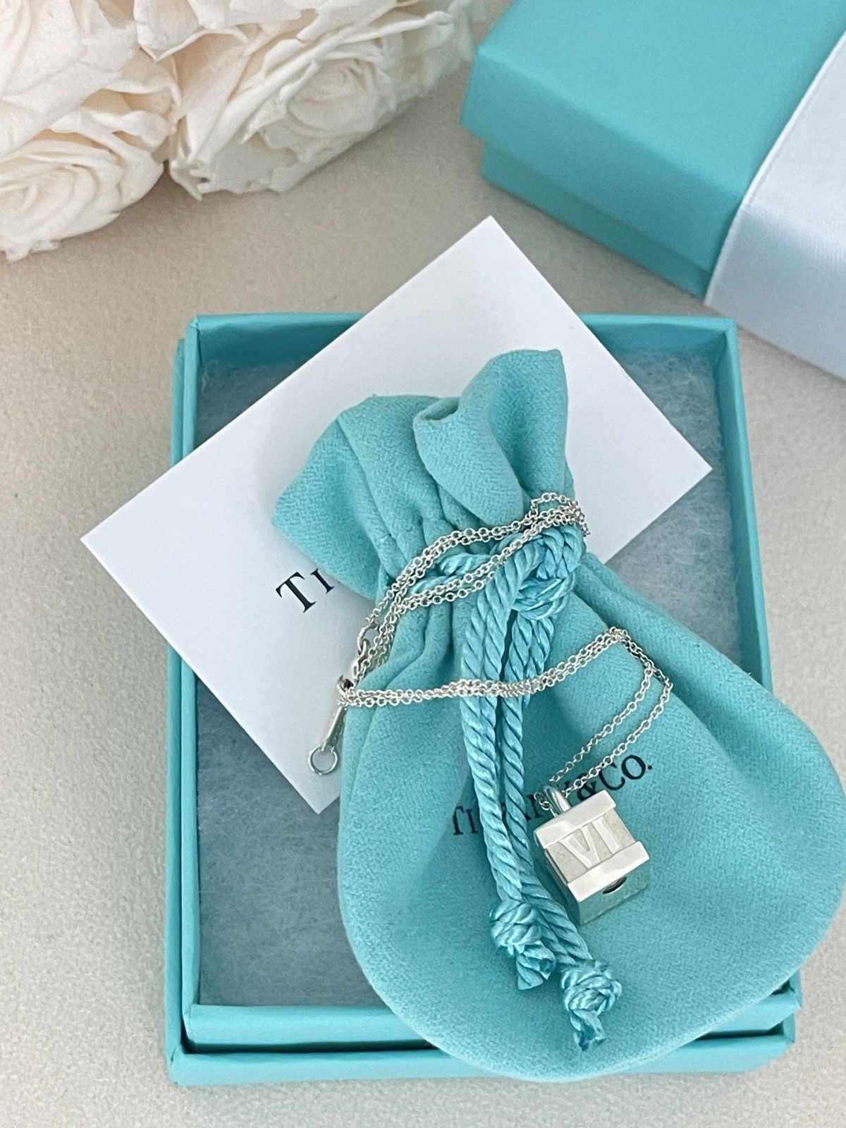 Tiffany & Co. Tiffany & Co. Atlas Cube Necklace Silver 16” NEW $500 Size ONE SIZE - 15 Thumbnail