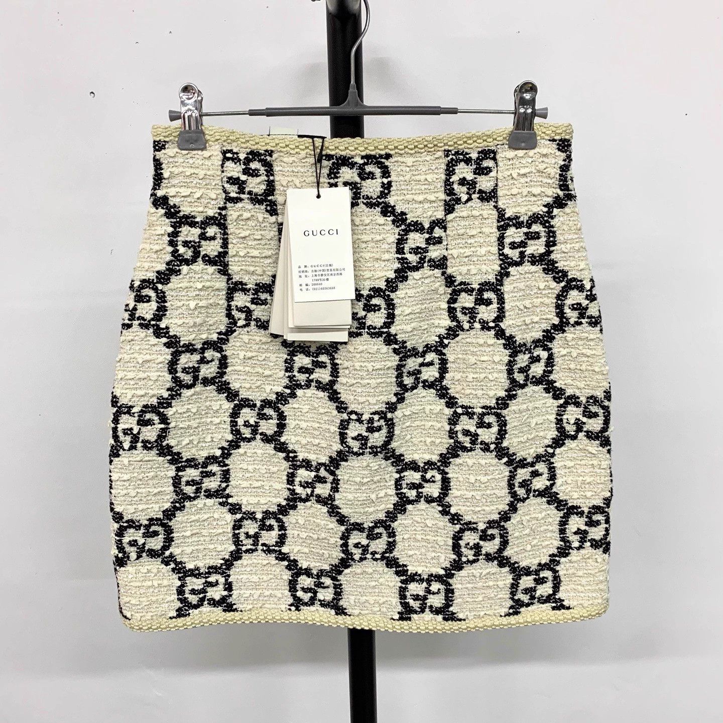 Gucci GUCCI GG Monogram Tweed Mini Skirt - Size 38 Size 27" / US 4 / IT 40 - 1 Thumbnail