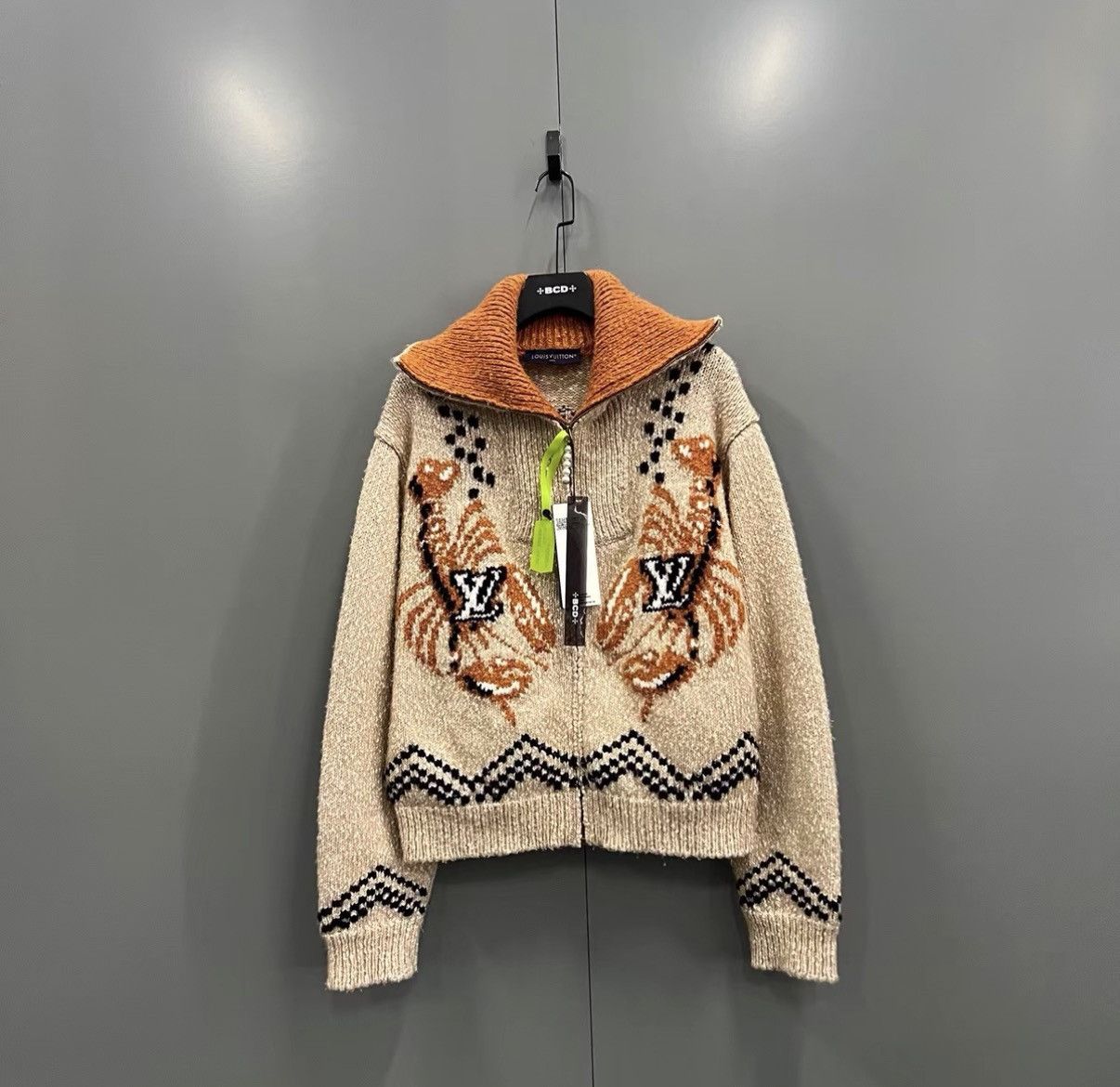 Louis Vuitton Louis Vuitton LV × Nigo 25 Intarsia Logo Knit Jacket J41 Size US L / EU 52-54 / 3 - 1 Thumbnail