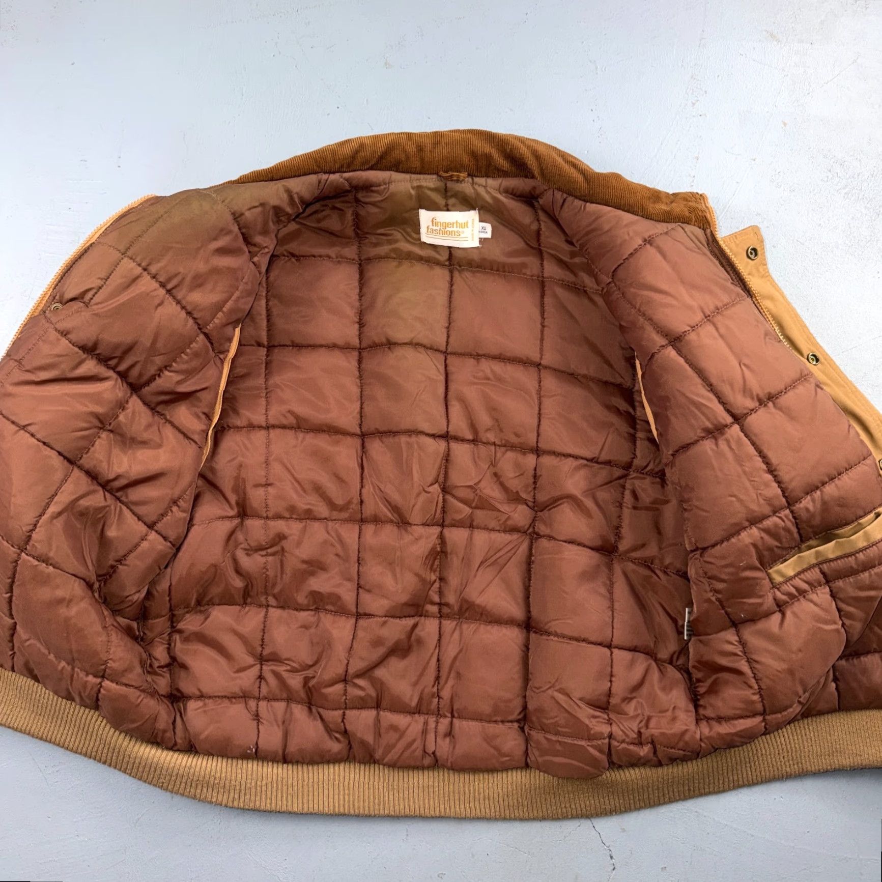 Vintage VINTAGE Fingerhut Fashions Coat Puffer Ski Winter Casual Mens XL Brown 70s Nylon Full Zip Size US XL / EU 56 / 4 - 2 Thumbnail