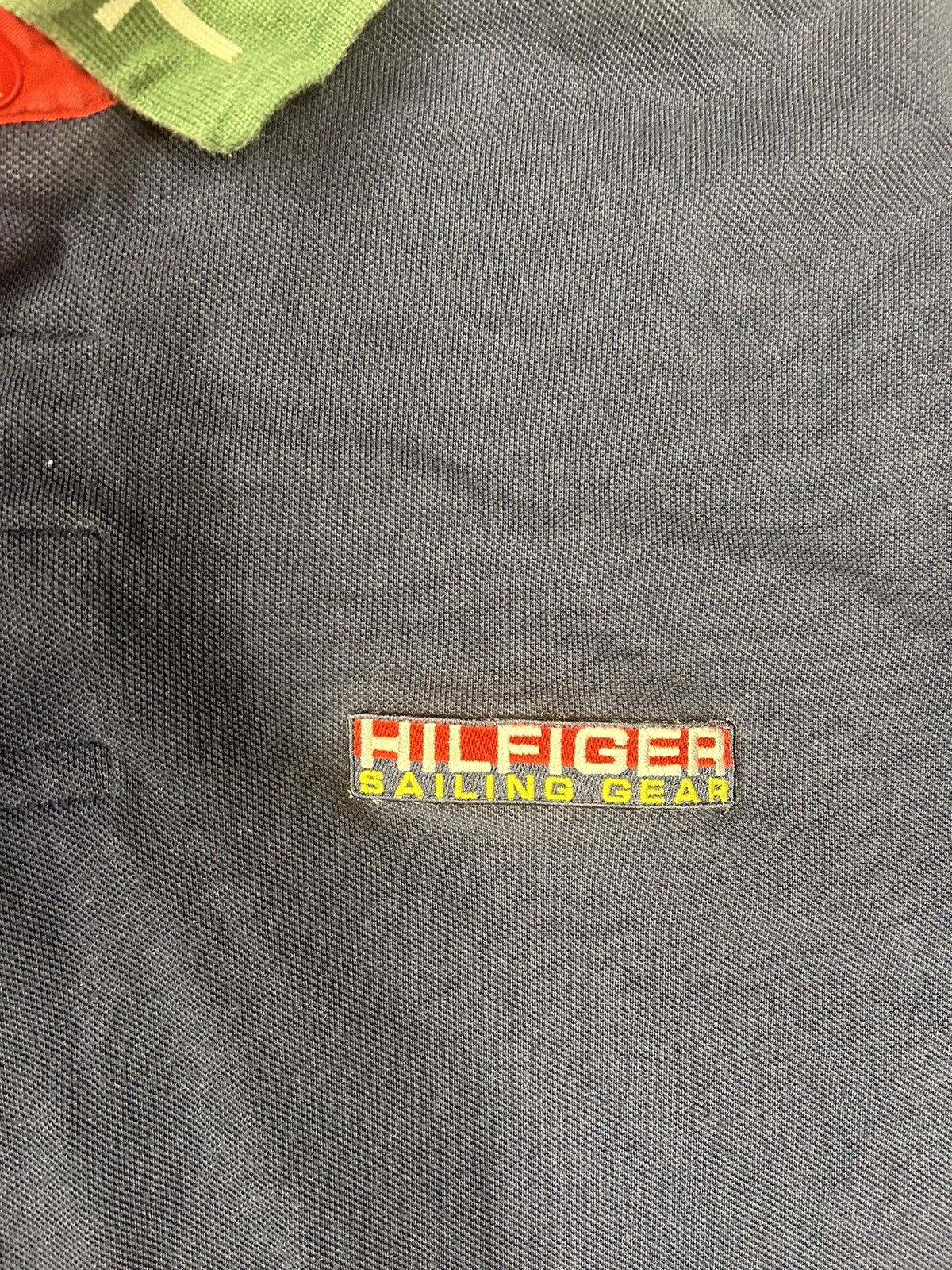 Tommy Hilfiger × Vintage Crazy Vintage 90s Tommy Hilfiger Sailing Navy Polo Tee Shirt Size US XL / EU 56 / 4 - 2 Thumbnail