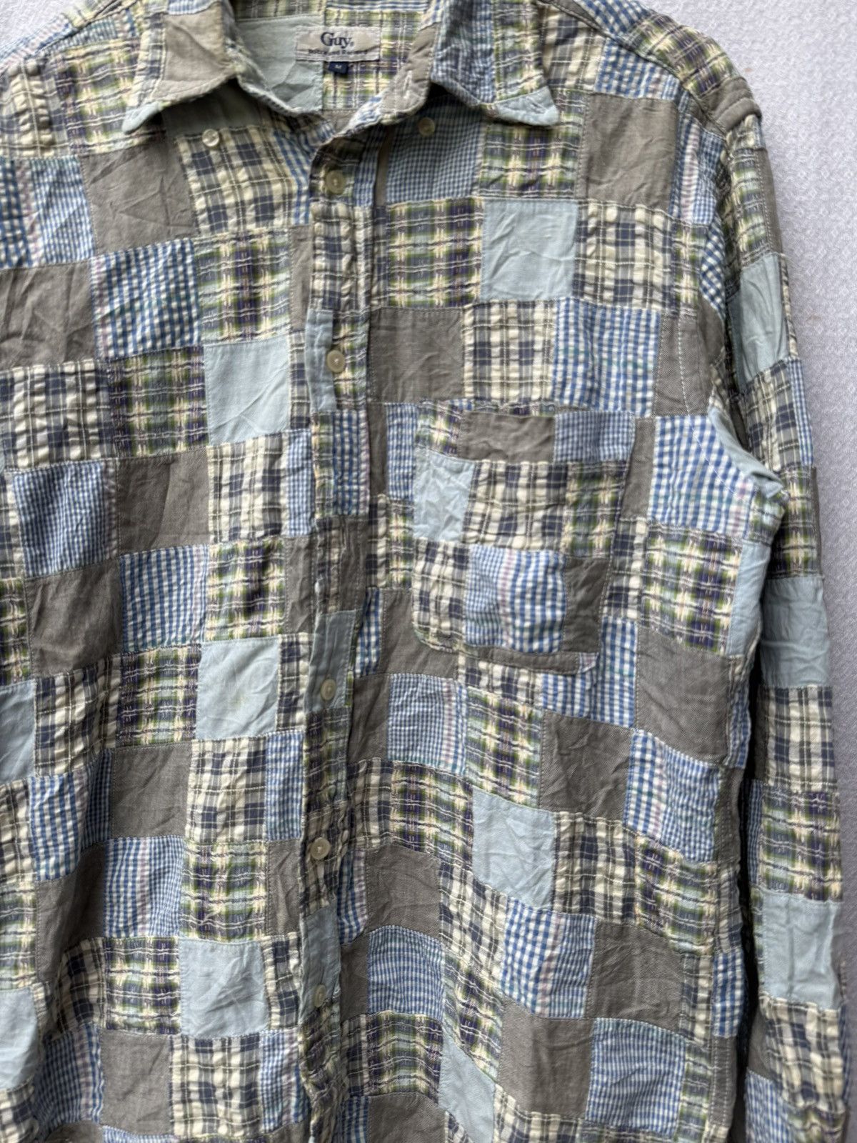 Hysteric Glamour Japanese guy patchwork flannel button shirt Size US L / EU 52-54 / 3 - 3 Thumbnail